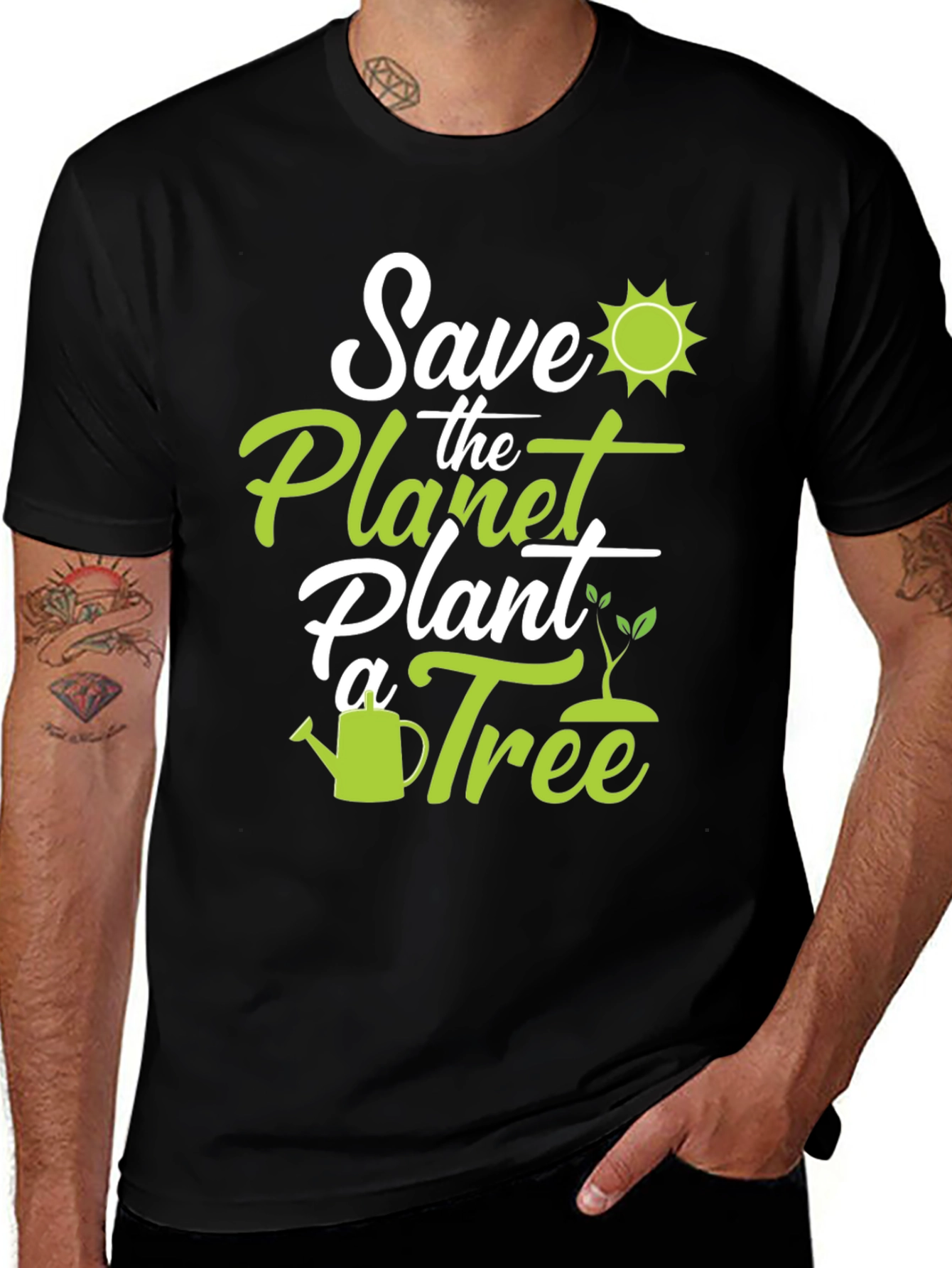 Eco-Friendly Save the Planet Graphic Tee