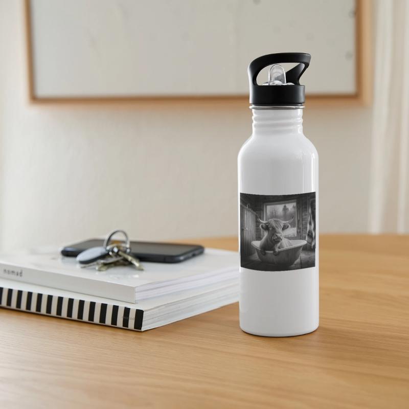 Highland Cow Canvas Wall Art, Funny Animal