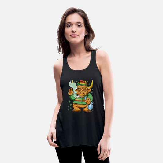 Highland Cow Smoking Weed