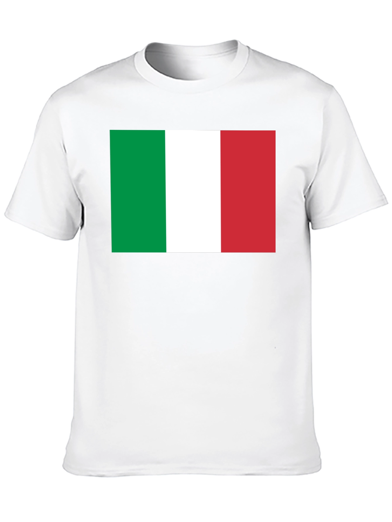 Italian Flag T-Shirt - Black Cotton Tee