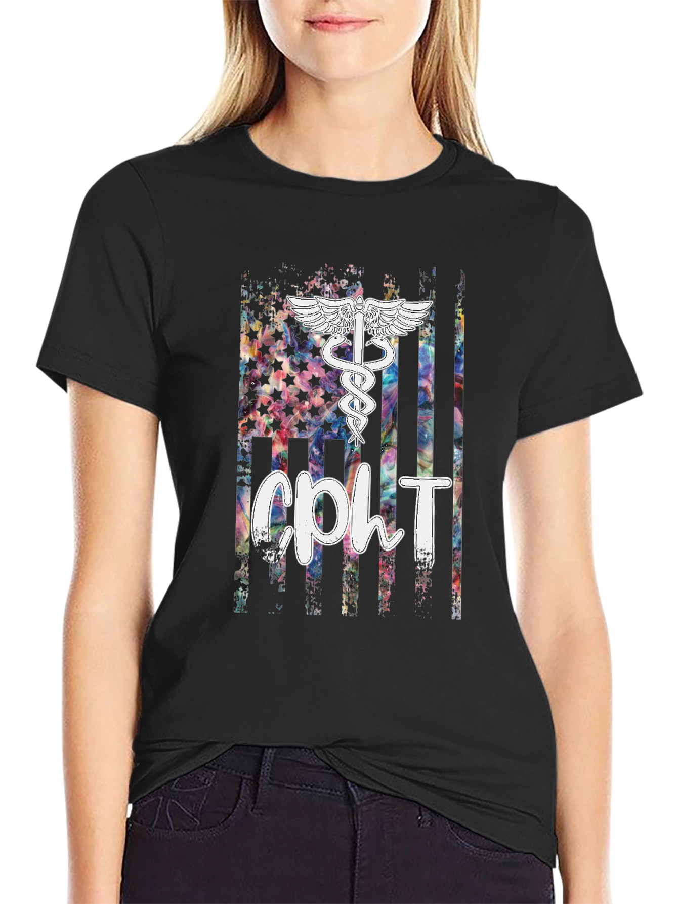 CDH T-Shirt - Medical US Flag Design
