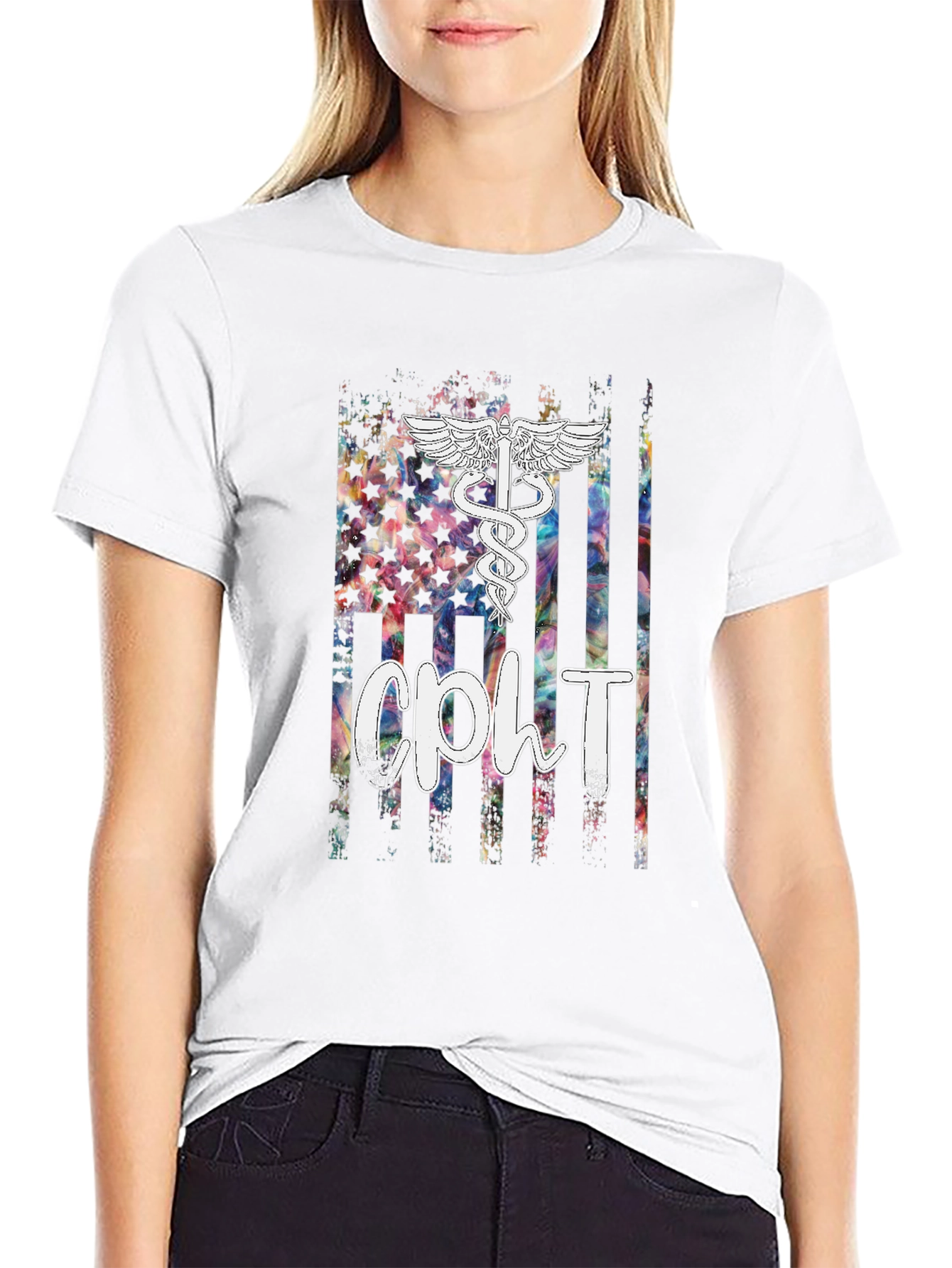 CDH T-Shirt - Medical US Flag Design