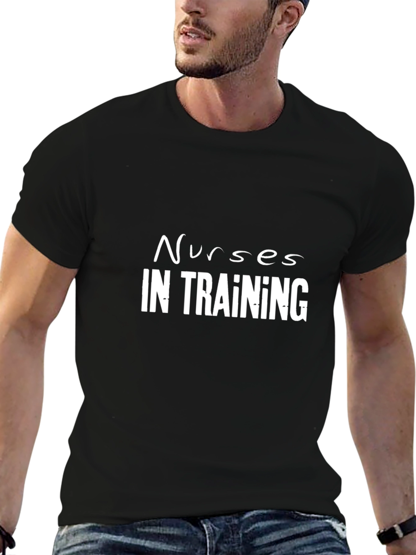 Nurses In Training Black Graphic Tee