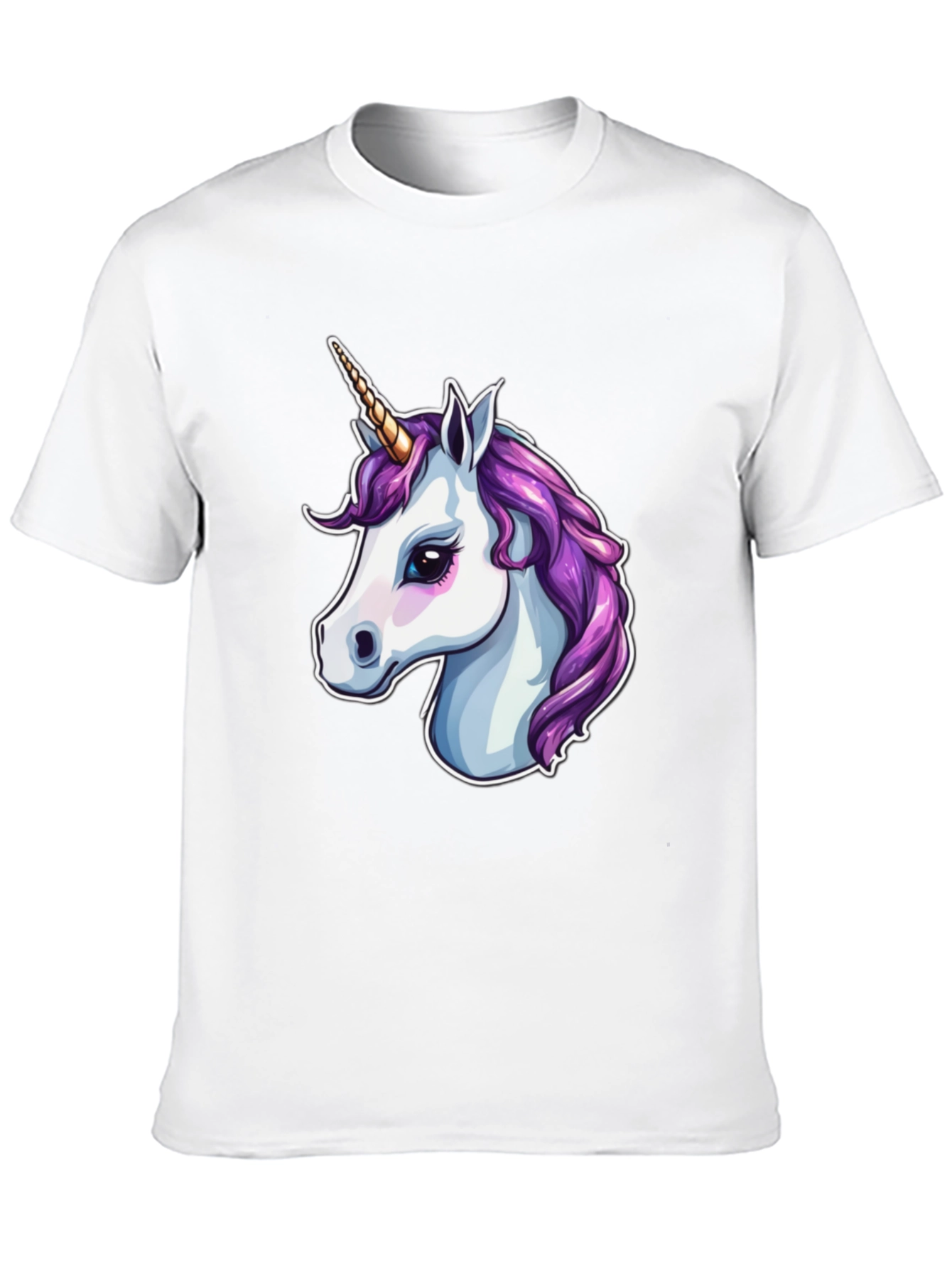 Unicorn Graphic Print Black T-Shirt