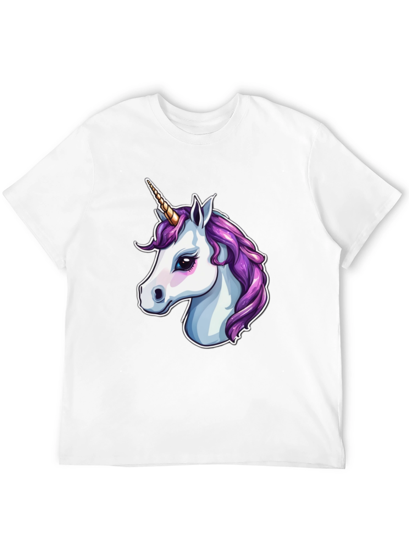 Unicorn Graphic Print Black T-Shirt