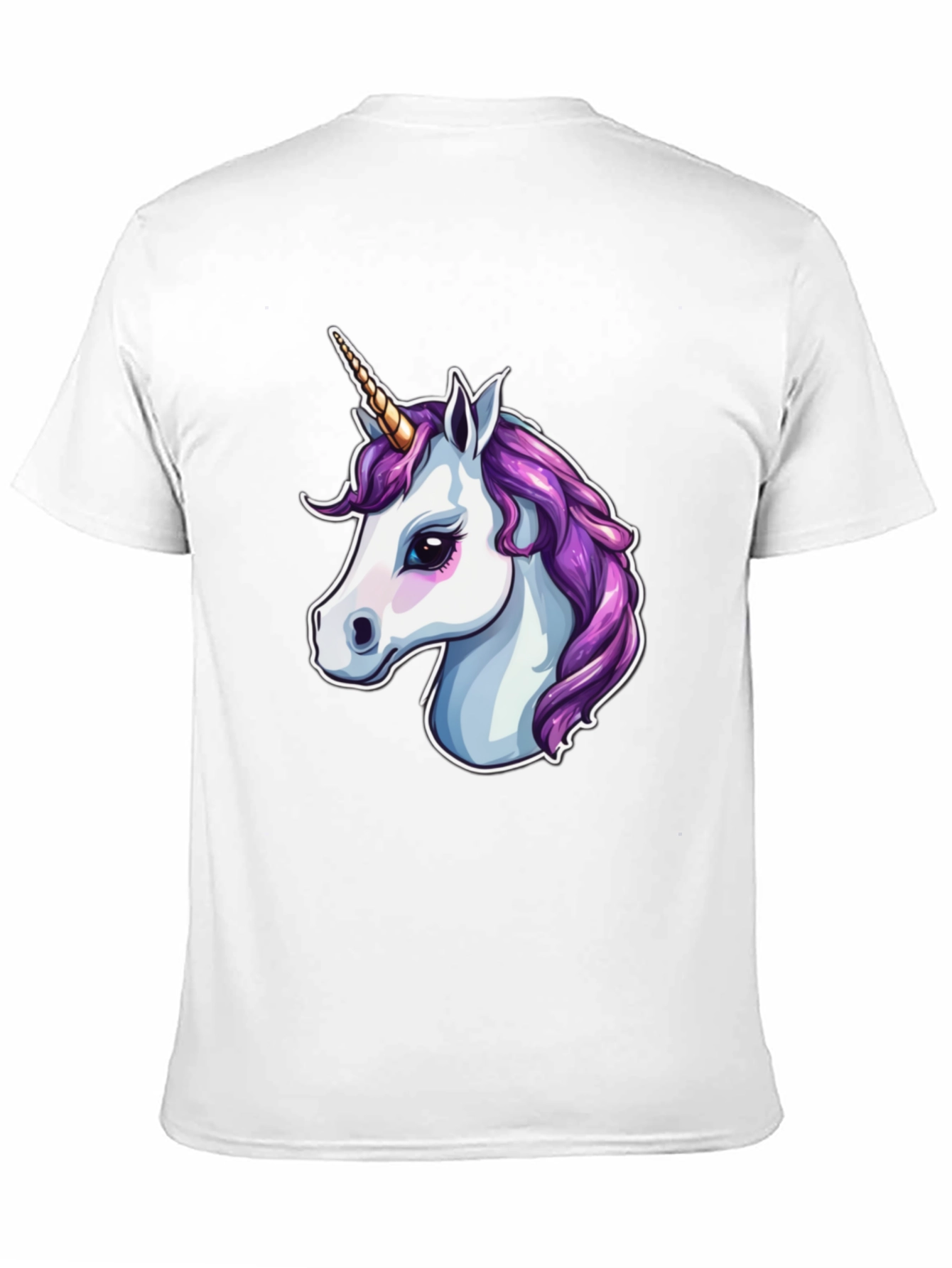 Unicorn Graphic Print Black T-Shirt