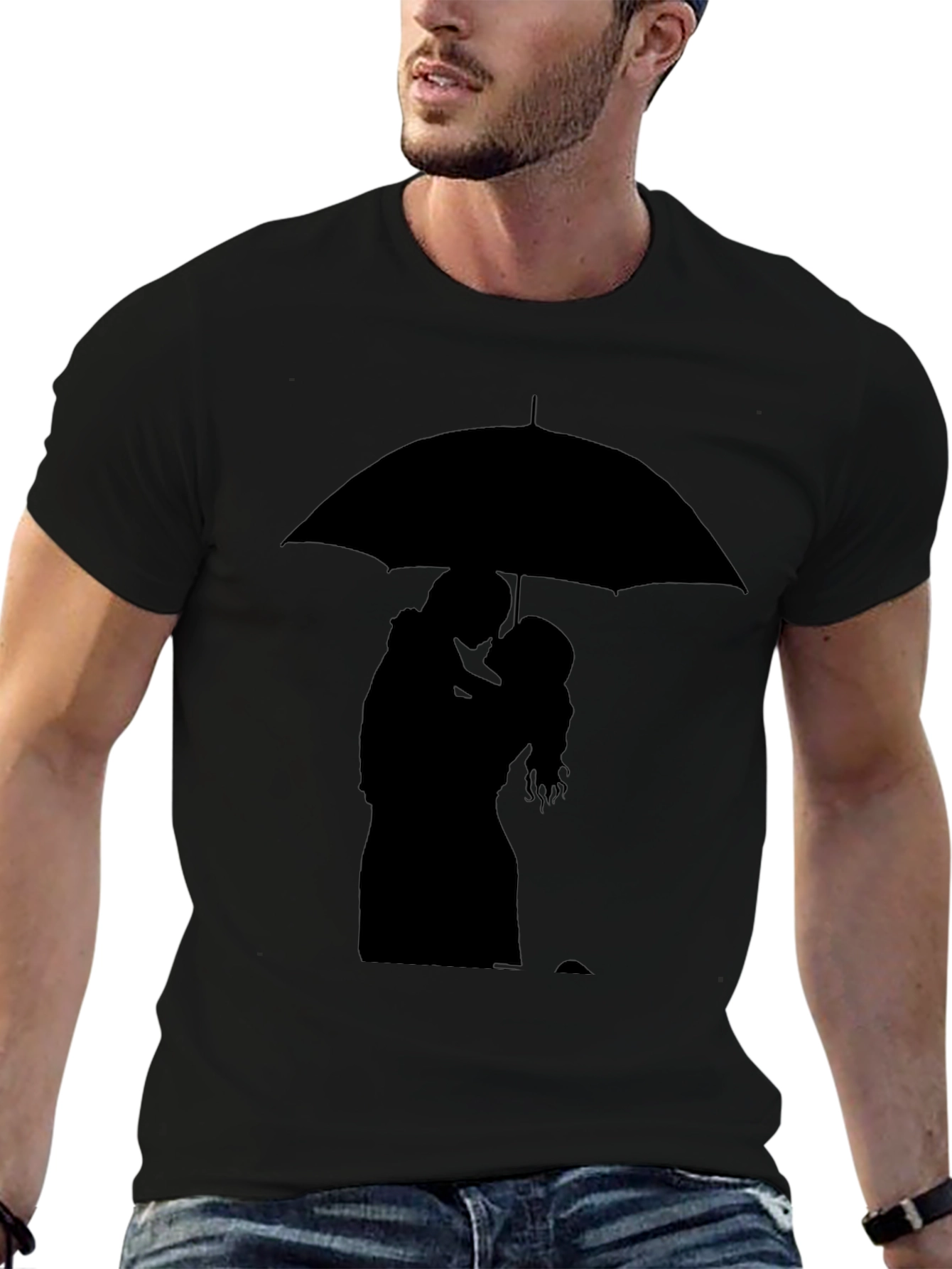 Romantic Silhouette T-Shirt - Under the Umbrella