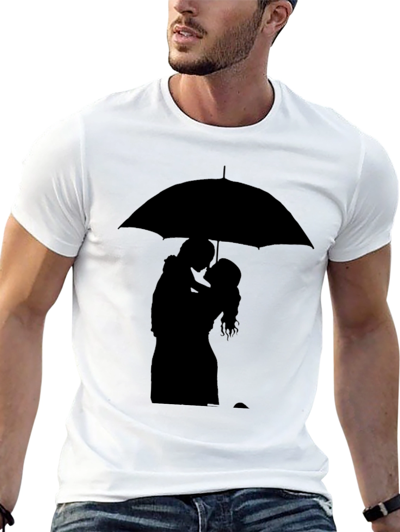 Romantic Silhouette T-Shirt - Under the Umbrella