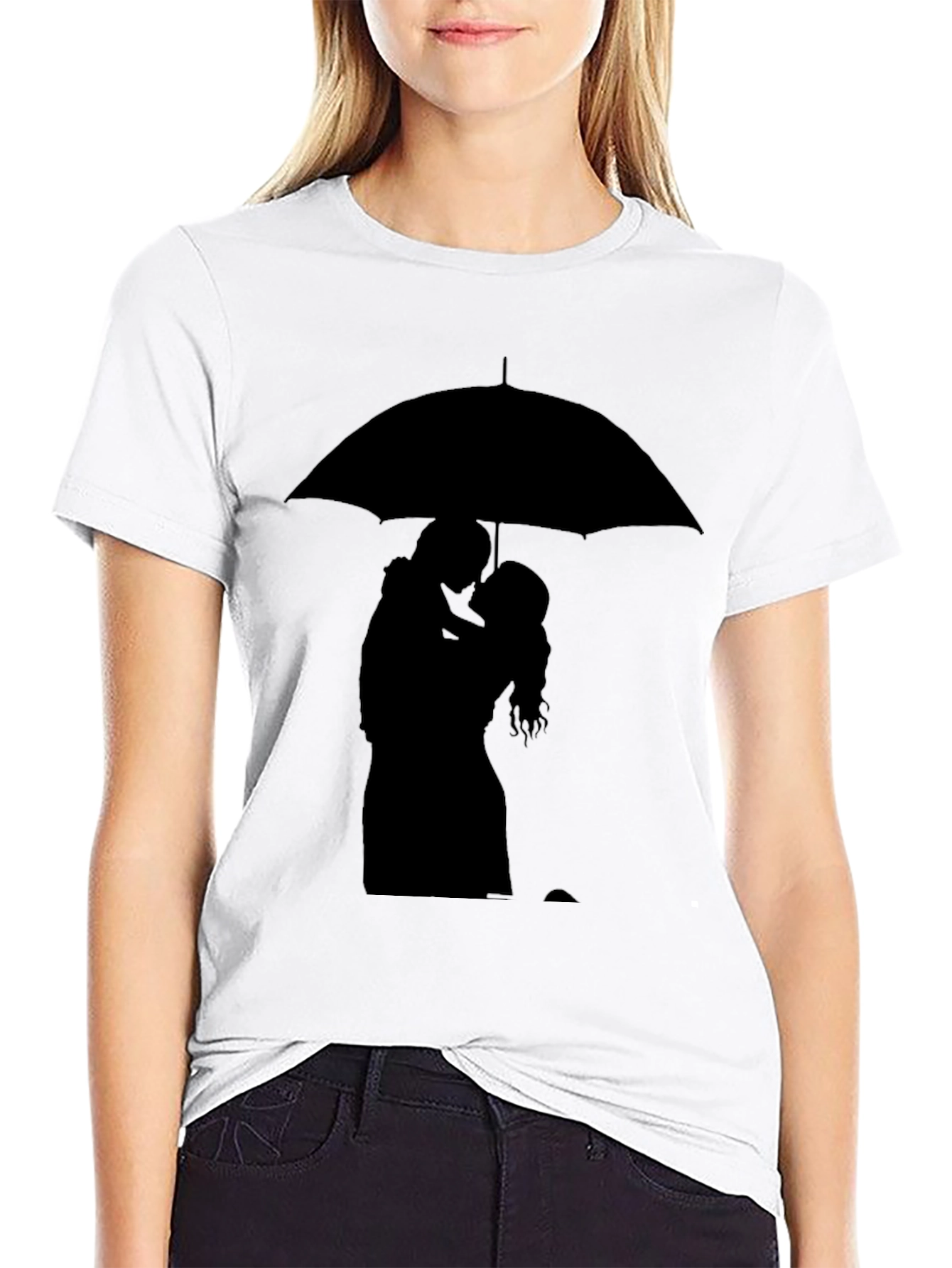 Romantic Silhouette T-Shirt - Under the Umbrella