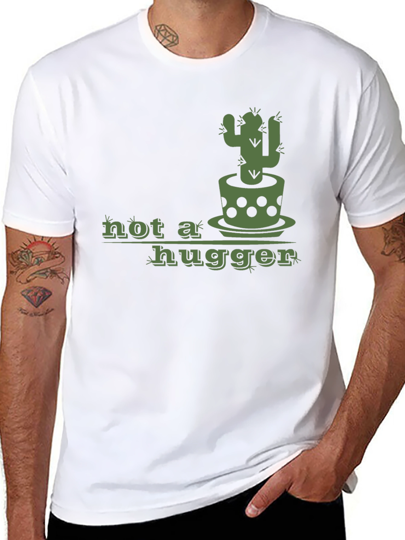 Not a Hugger Cactus Graphic Tee