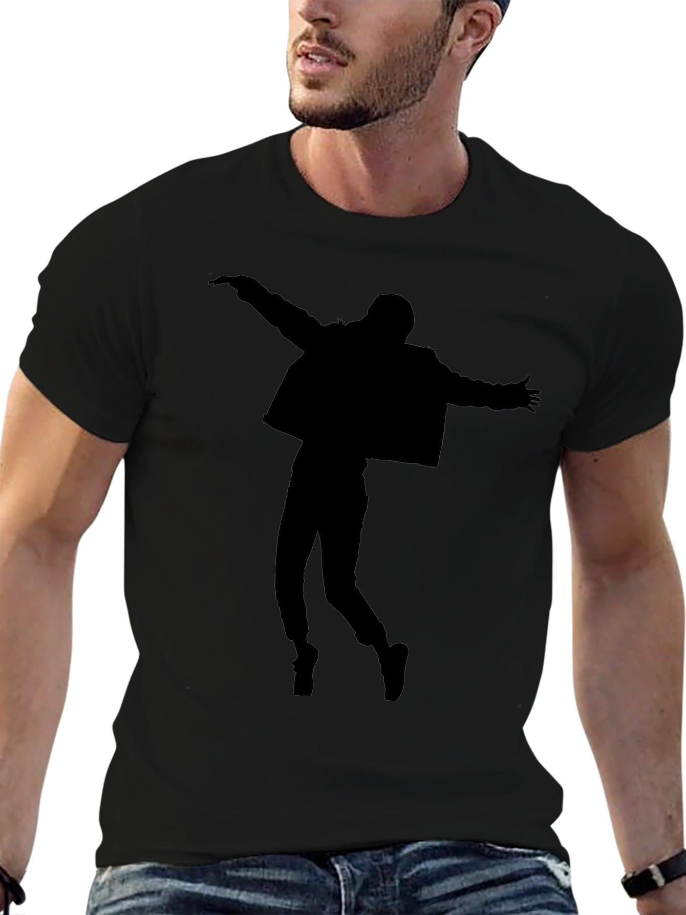 Silhouette Dance T-Shirt - Black Cotton Blend
