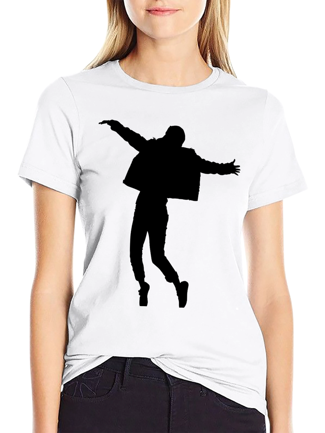 Silhouette Dance T-Shirt - Black Cotton Blend