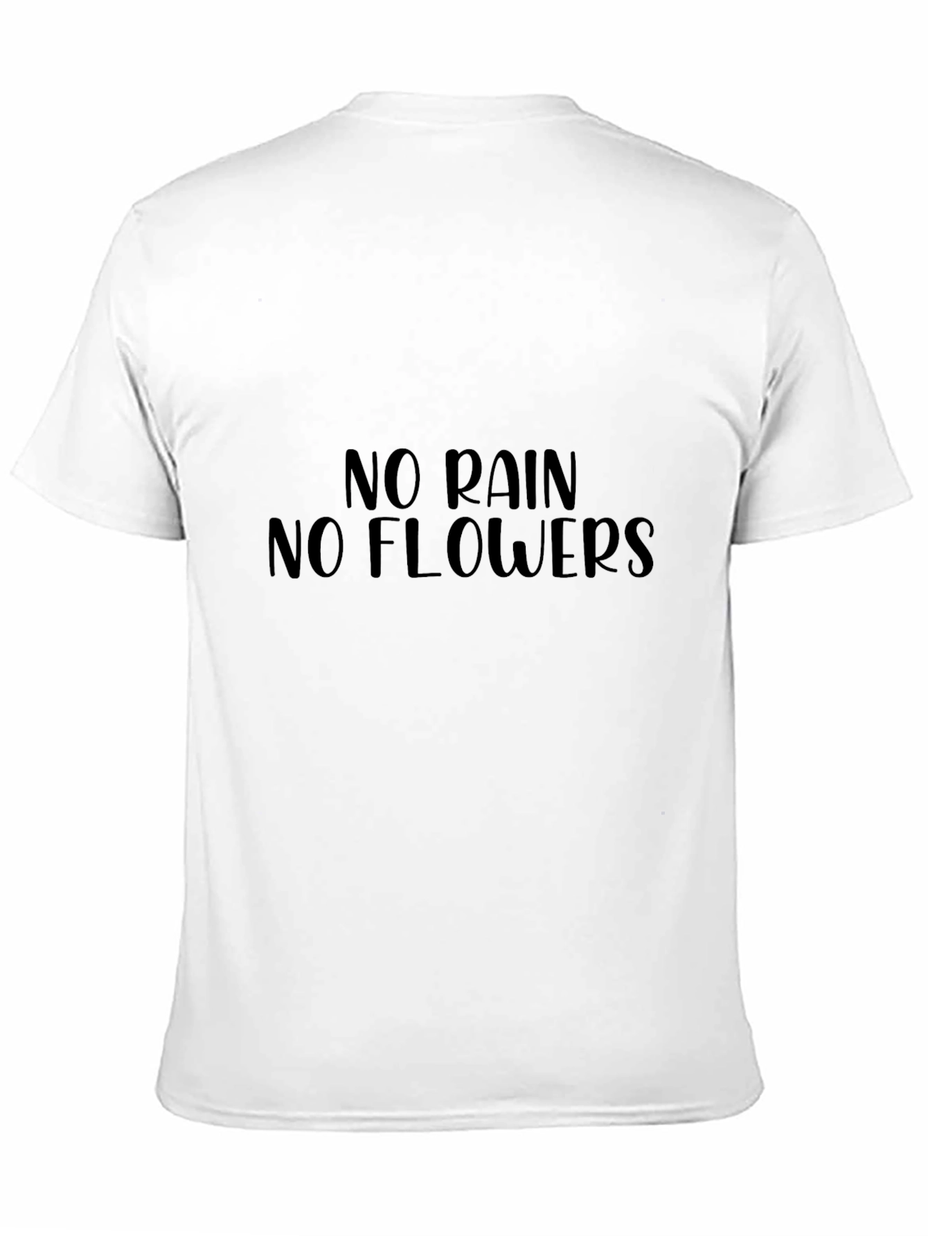 Black Tee - No Rain No Flowers