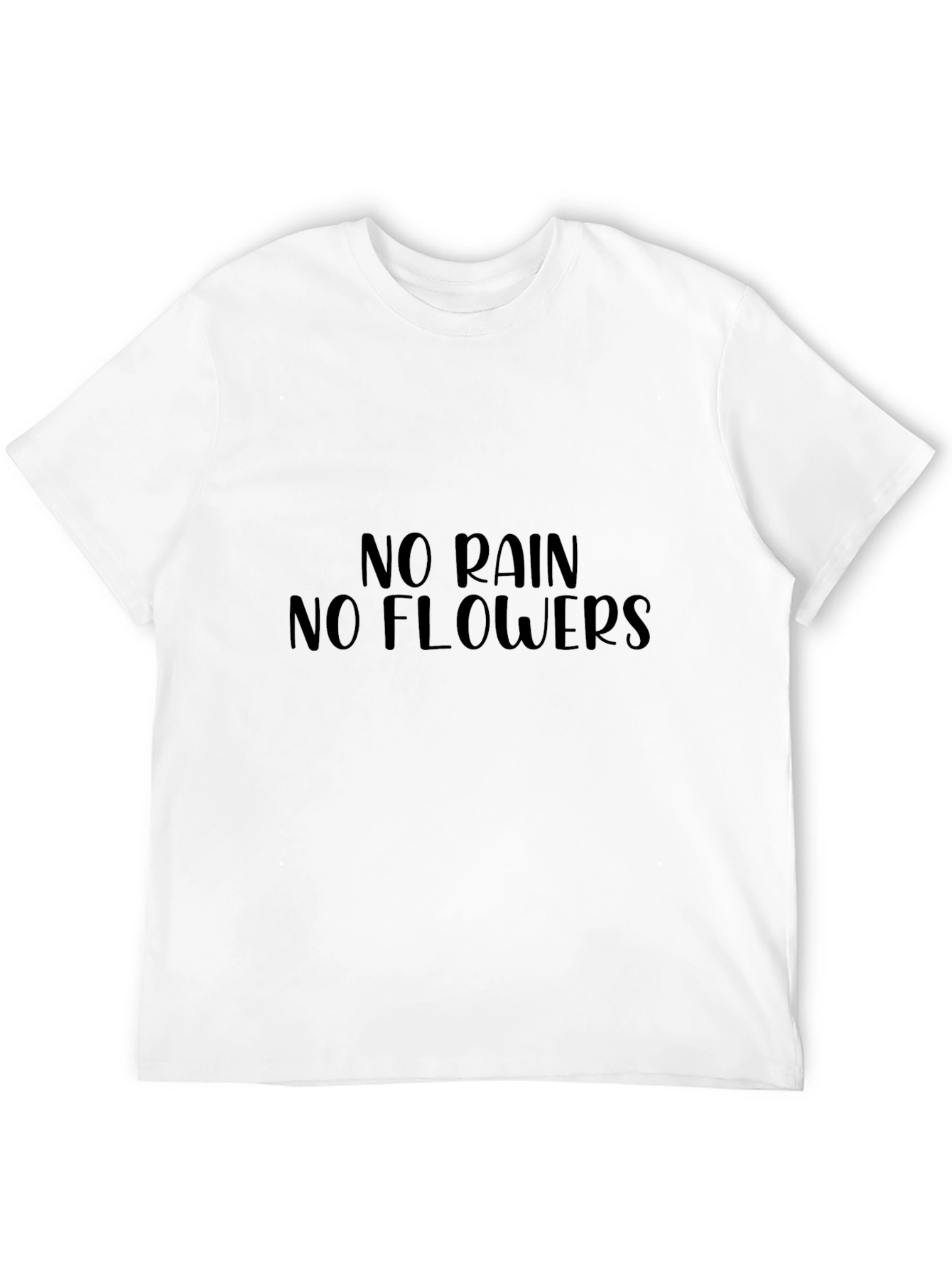 Black Tee - No Rain No Flowers