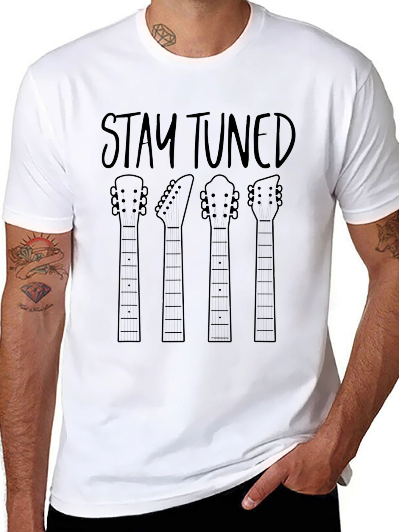 Stay Tuned Guitar Head T-Shirt