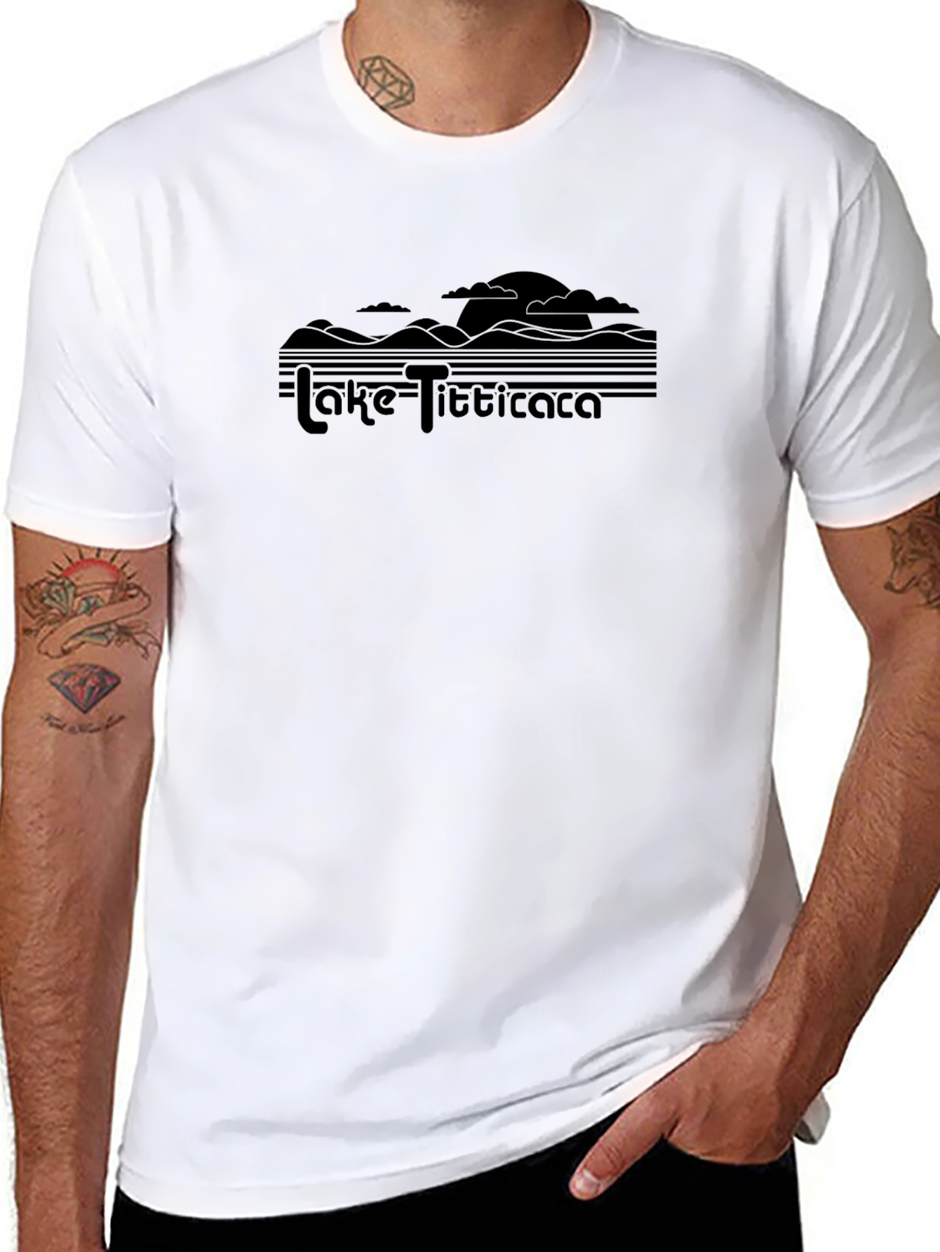 Lake Titicaca Black Graphic T-Shirt