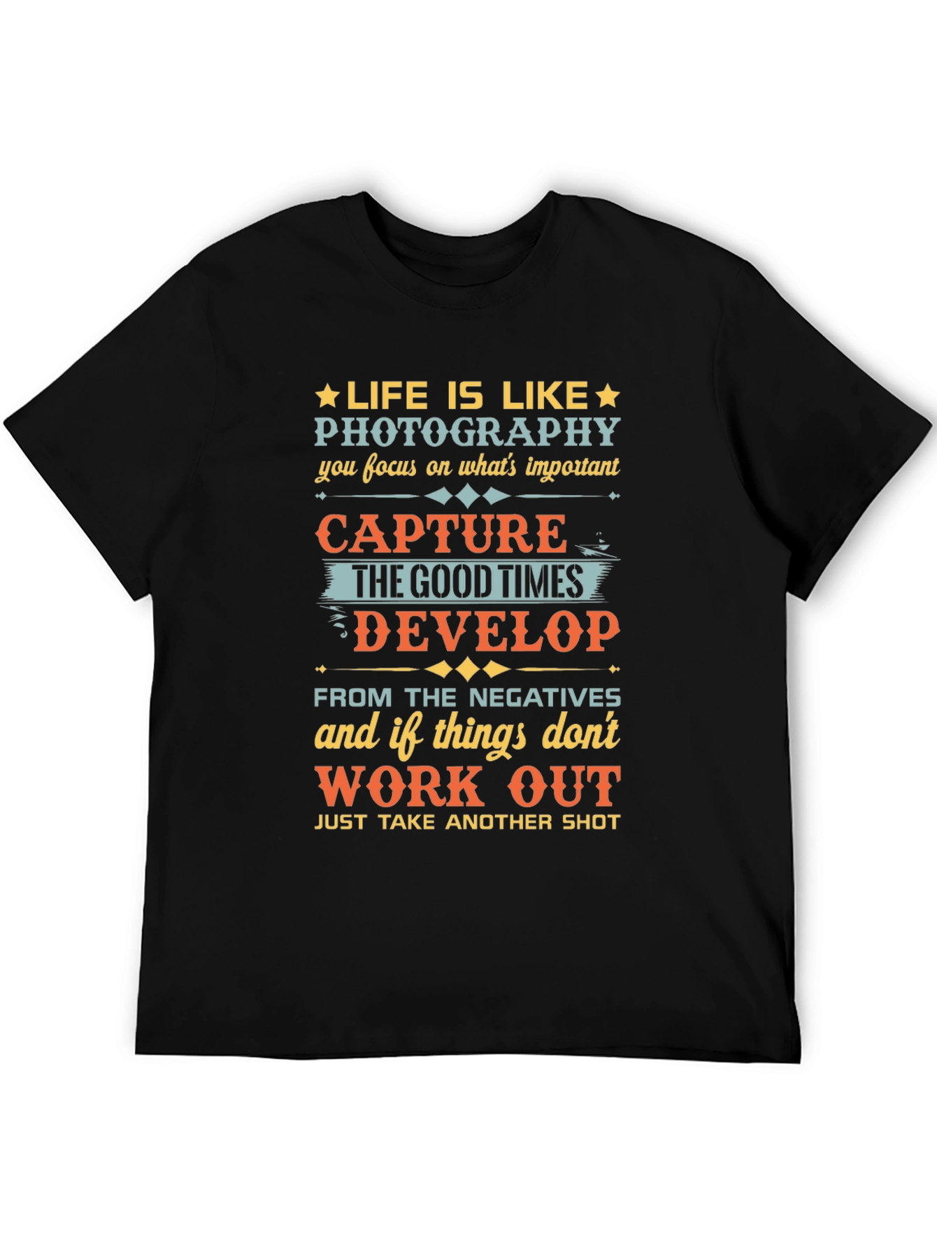 Life is Like Photography Black Graphic Tee
