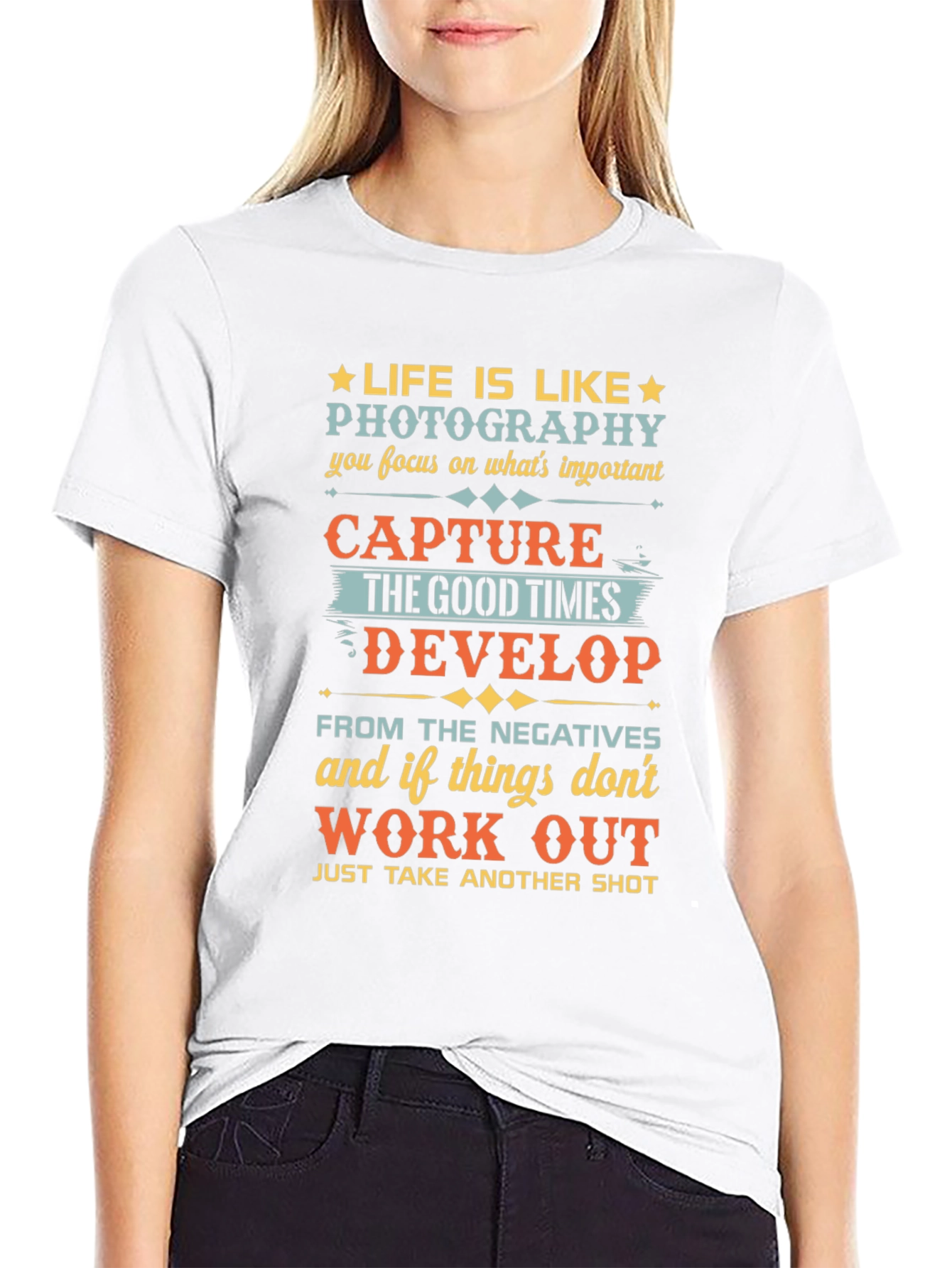 Life is Like Photography Black Graphic Tee