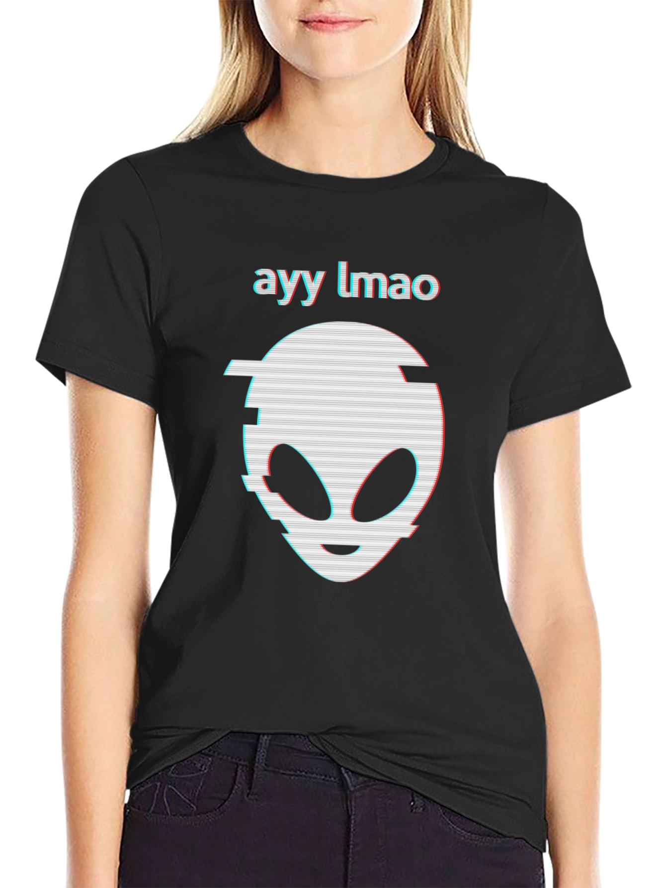 Ayy Lmao Alien Graphic Tee - Black T-Shirt