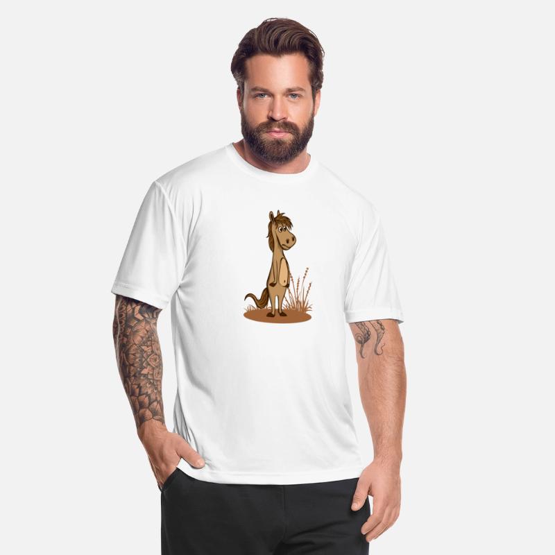 horse standing disgust and bord