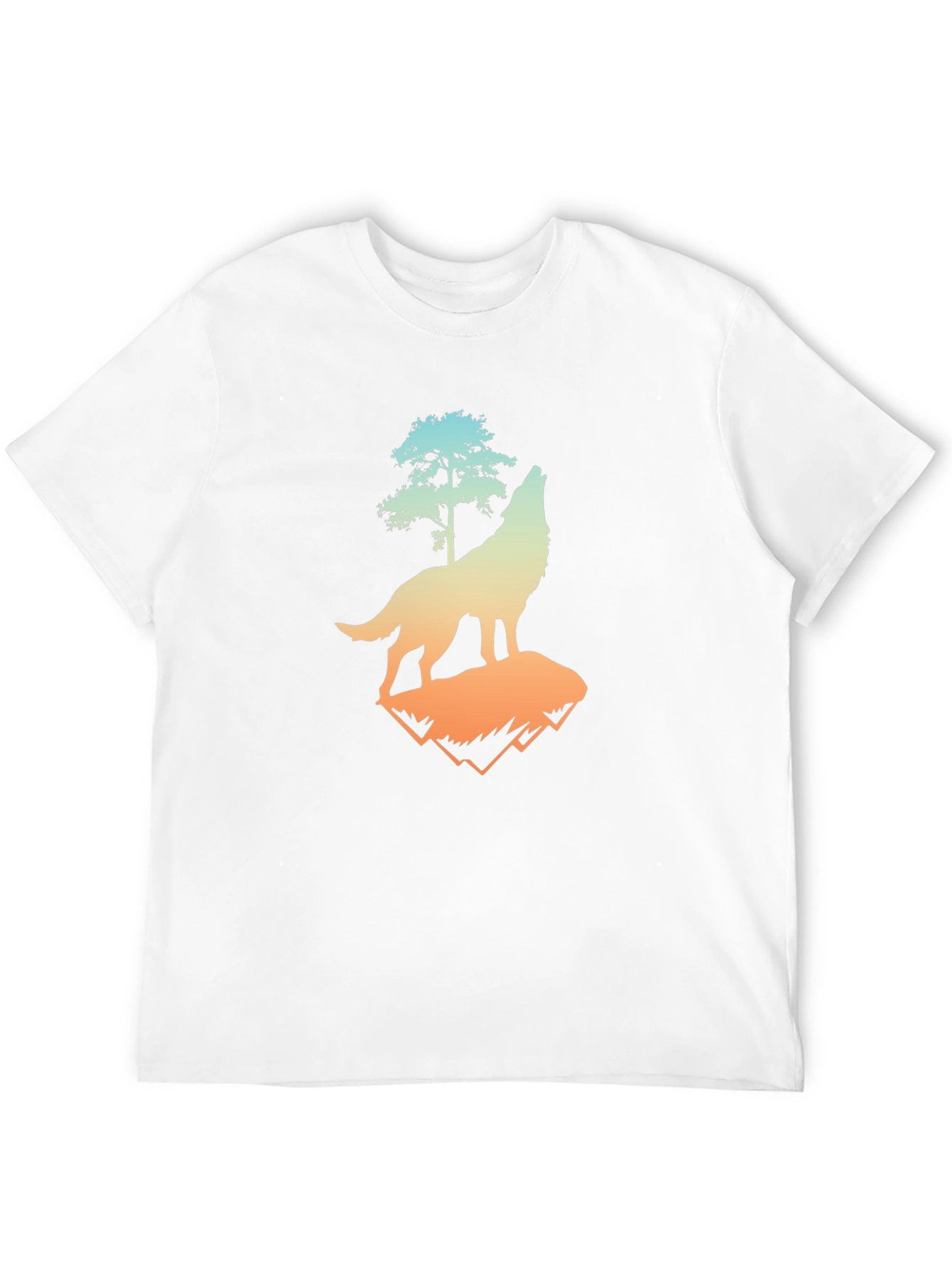 Wolf Tree Graphic Tee - Mens Black T-Shirt