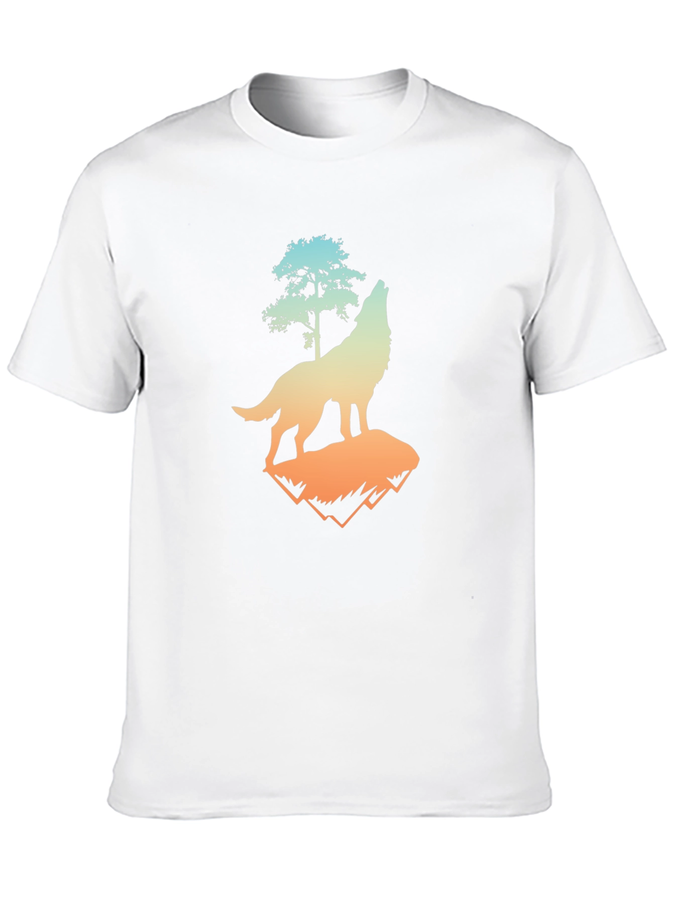 Wolf Tree Graphic Tee - Mens Black T-Shirt