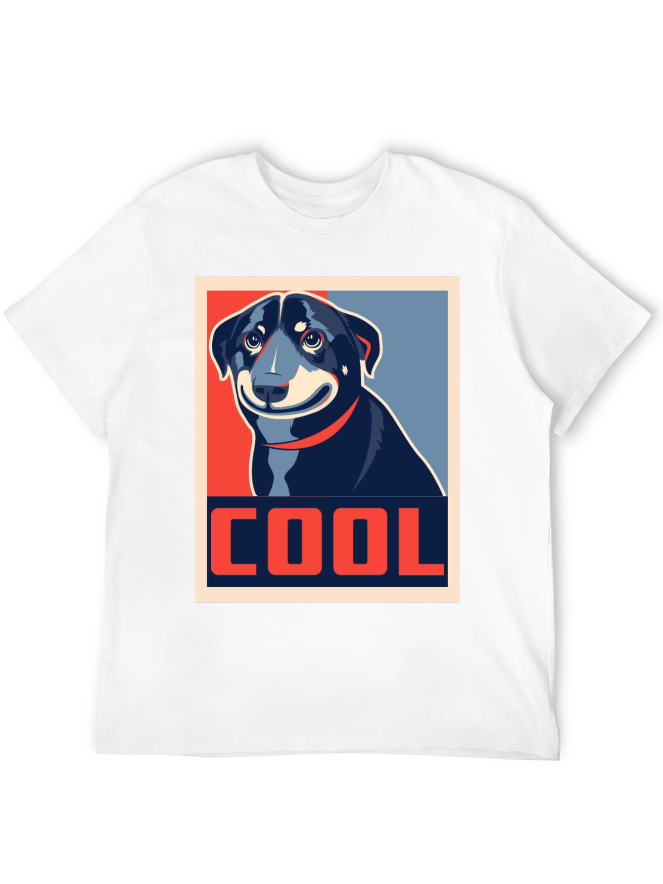 Cool Dog Graphic Tee - Modern Art Style