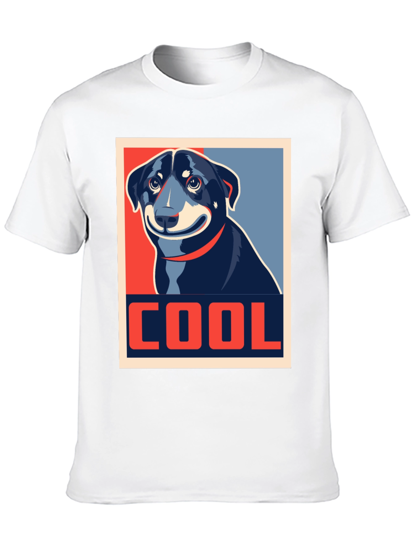 Cool Dog Graphic Tee - Modern Art Style