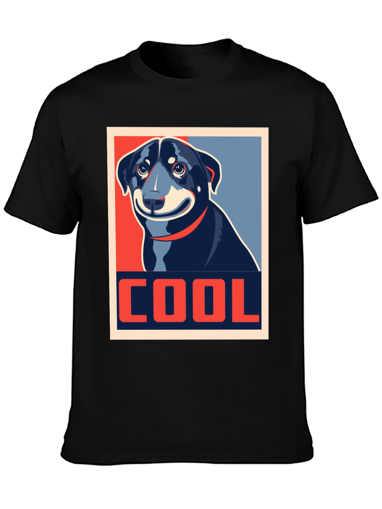 Cool Dog Graphic Tee - Modern Art Style