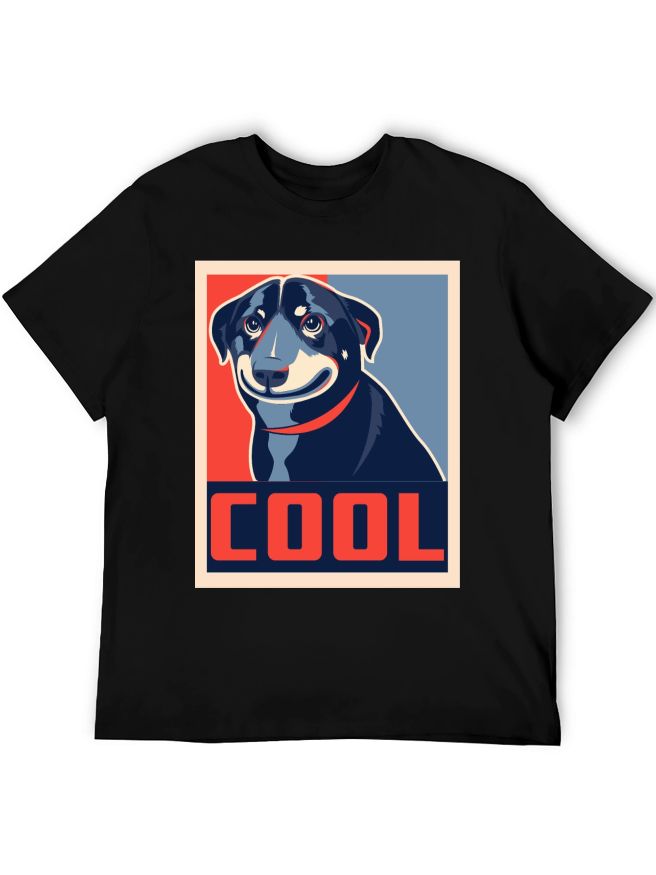 Cool Dog Graphic Tee - Modern Art Style
