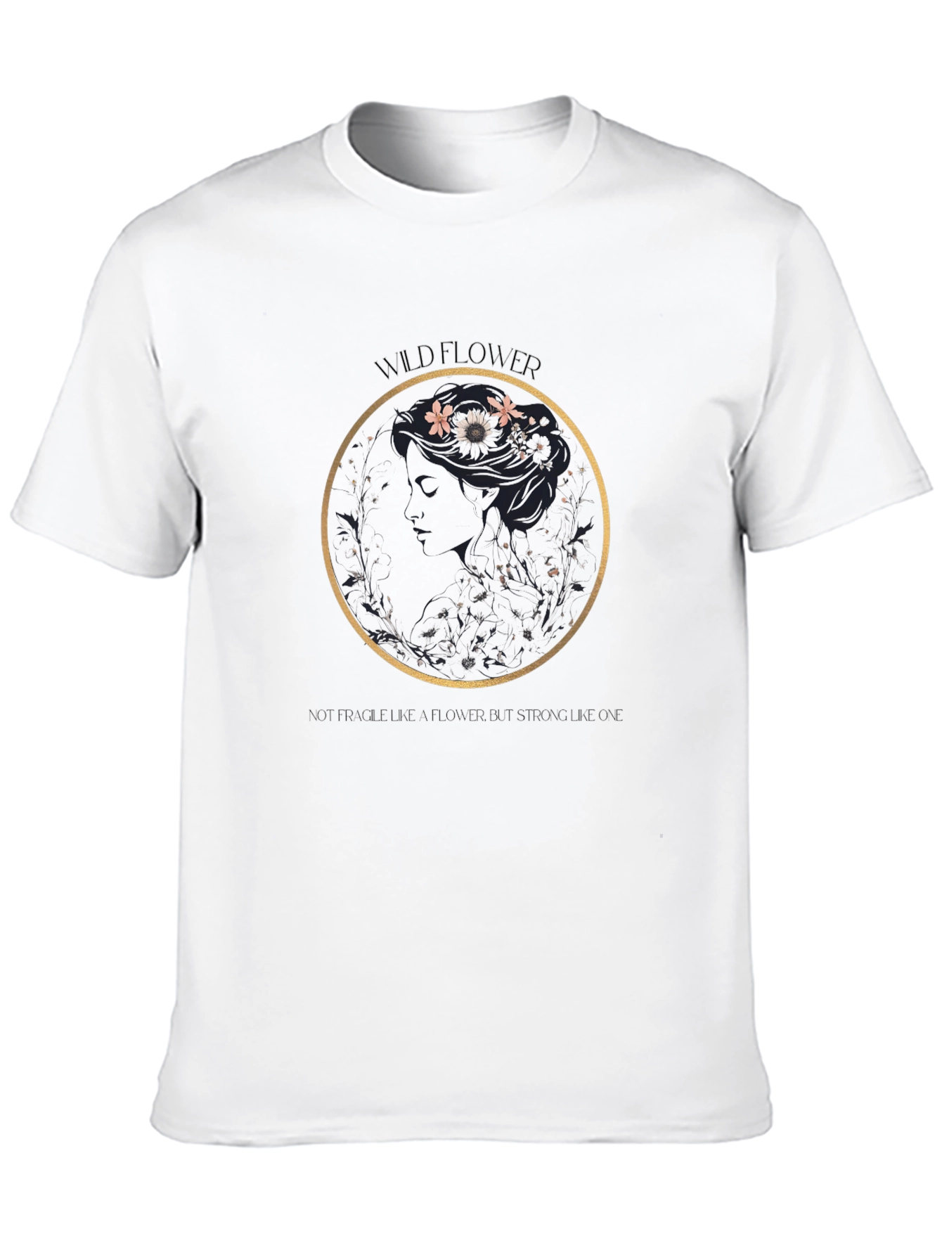 Wildflower Graphic Black T-Shirt