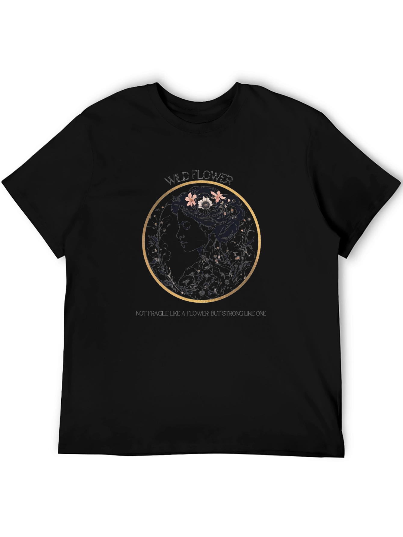 Wildflower Graphic Black T-Shirt