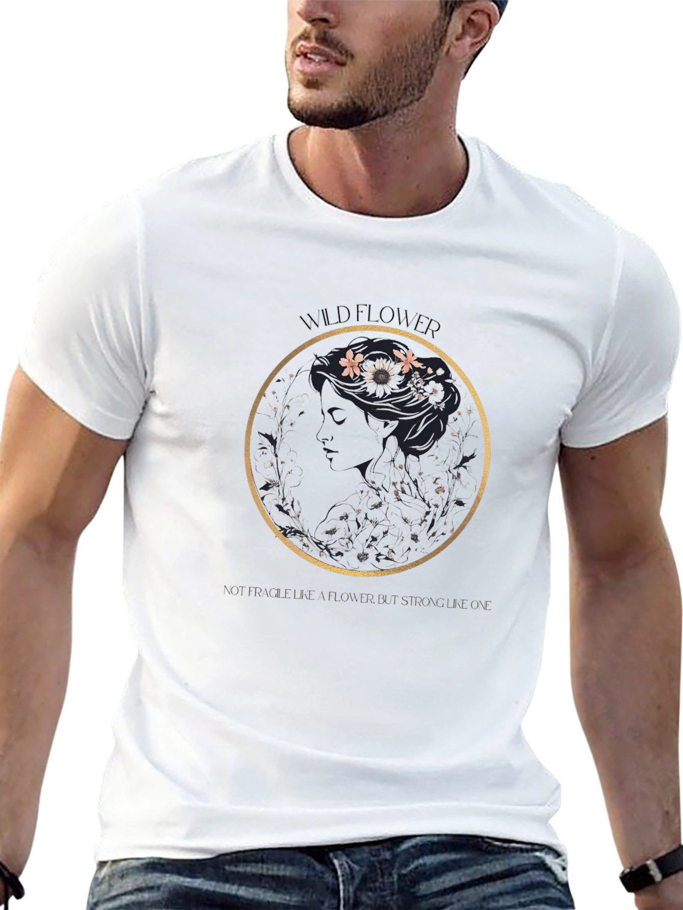 Wildflower Graphic Black T-Shirt