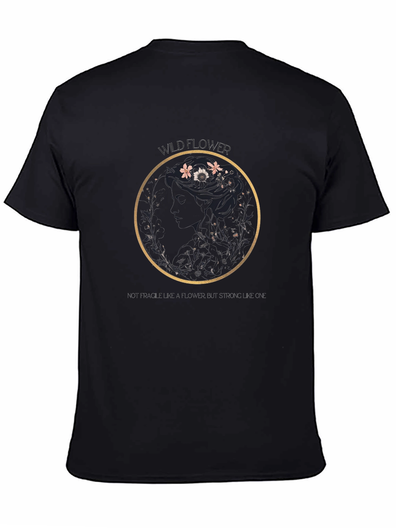 Wildflower Graphic Black T-Shirt