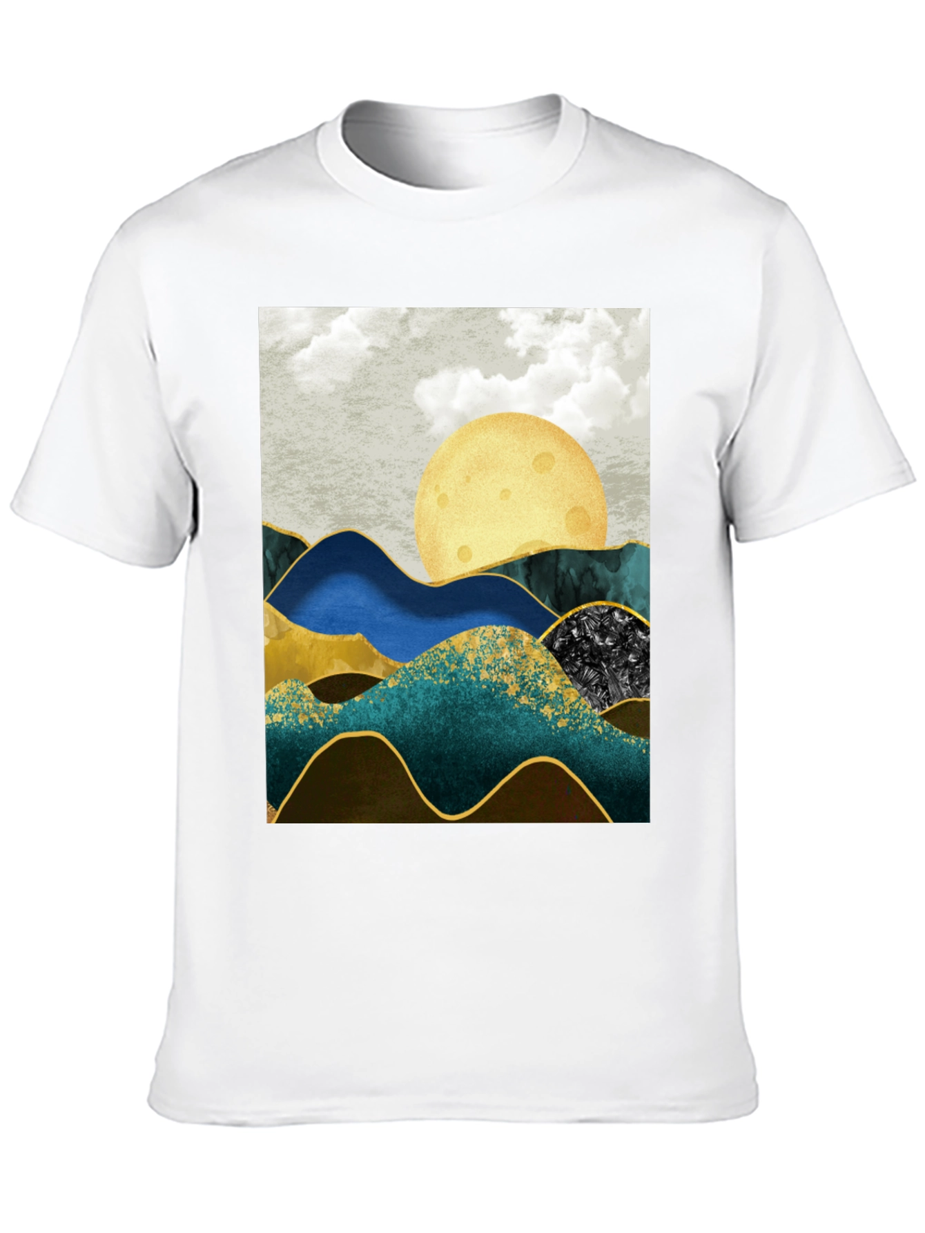 Abstract Mountain & Moon Graphic Tee