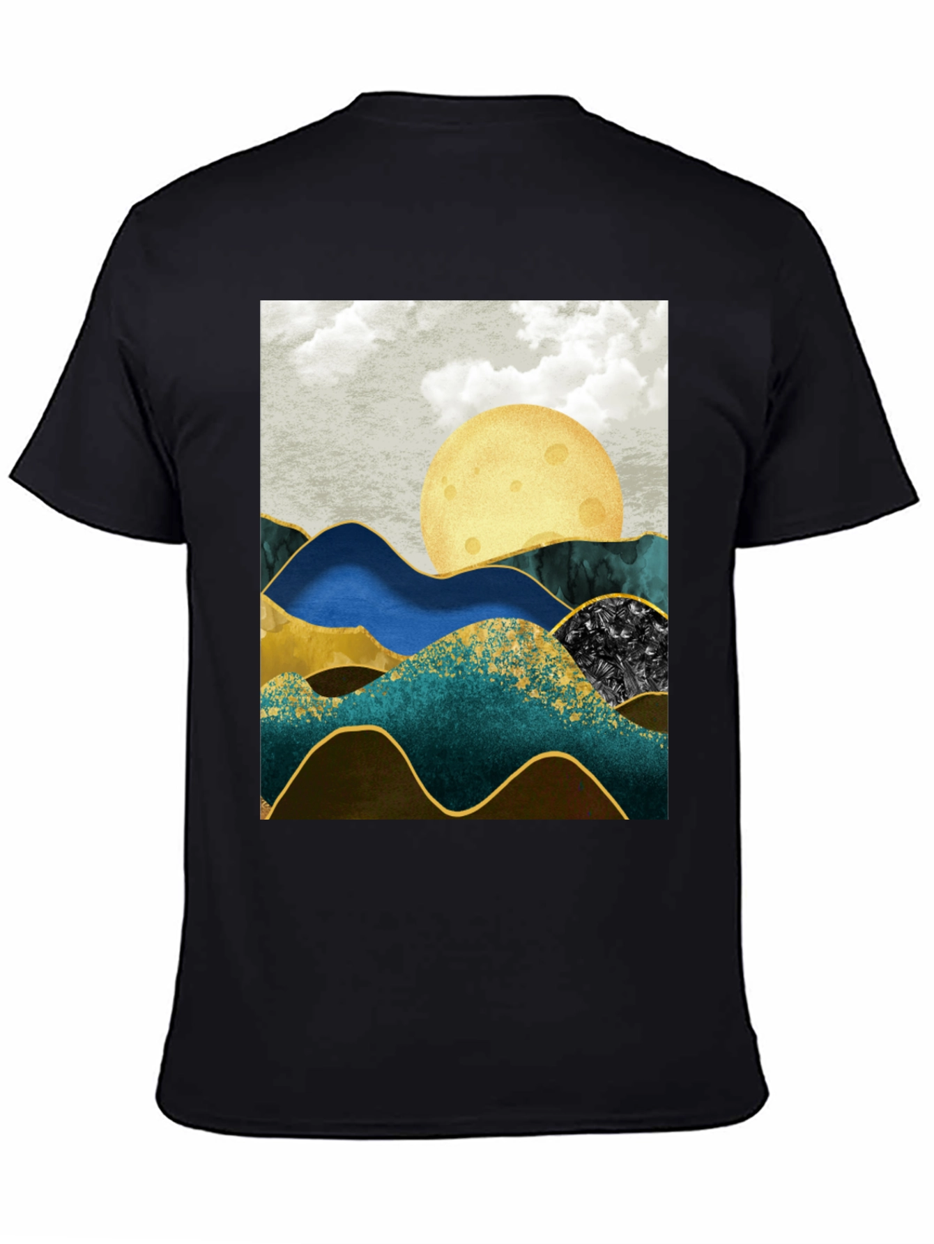 Abstract Mountain & Moon Graphic Tee