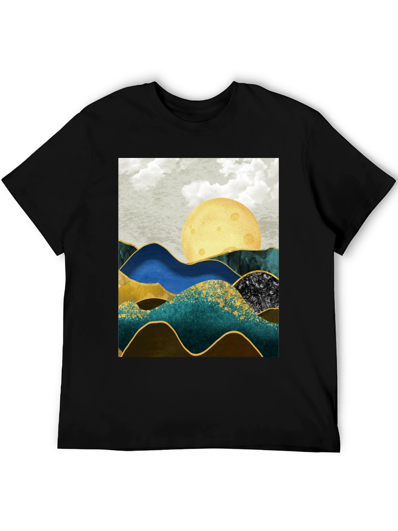 Abstract Mountain & Moon Graphic Tee