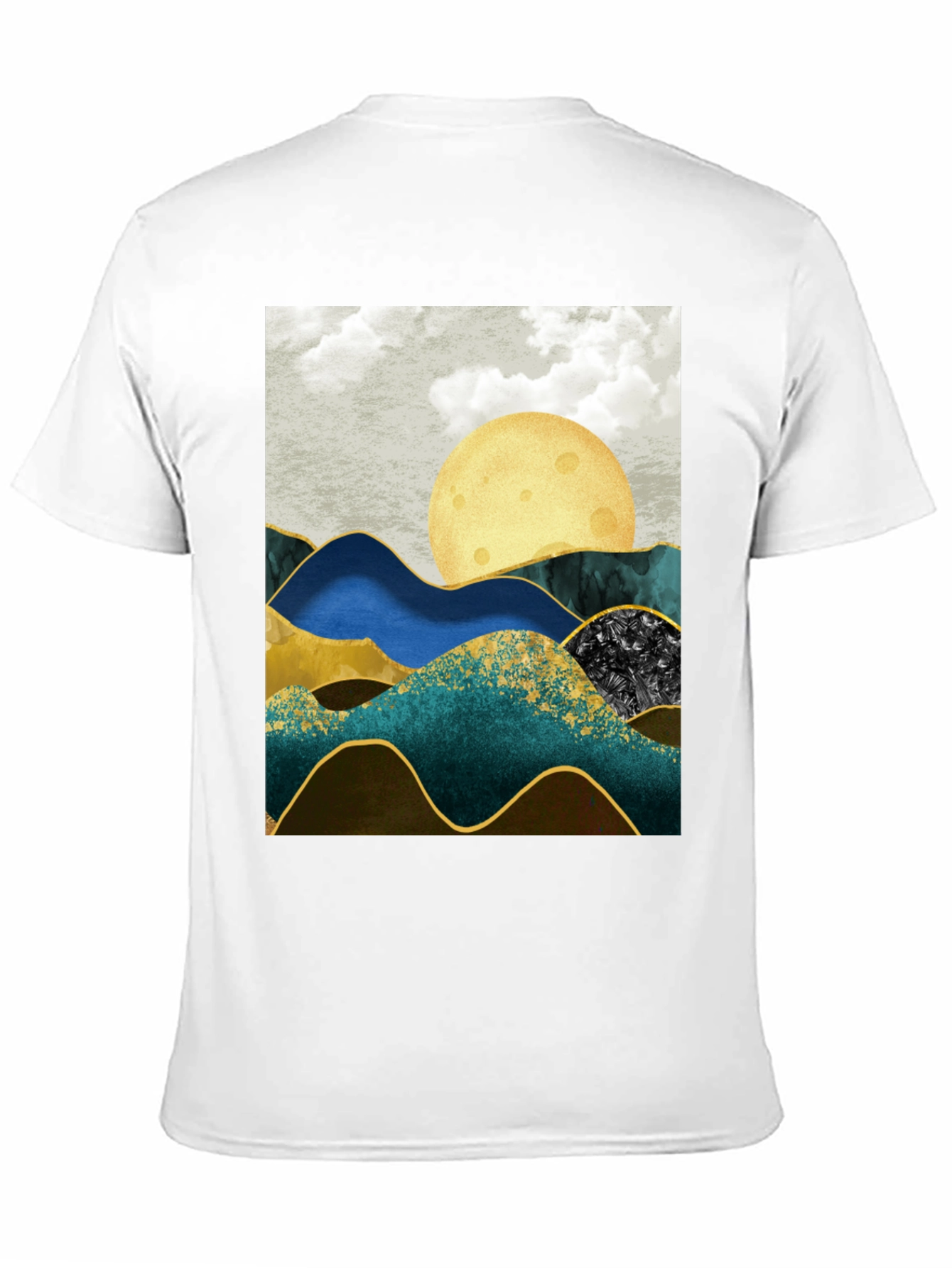 Abstract Mountain & Moon Graphic Tee