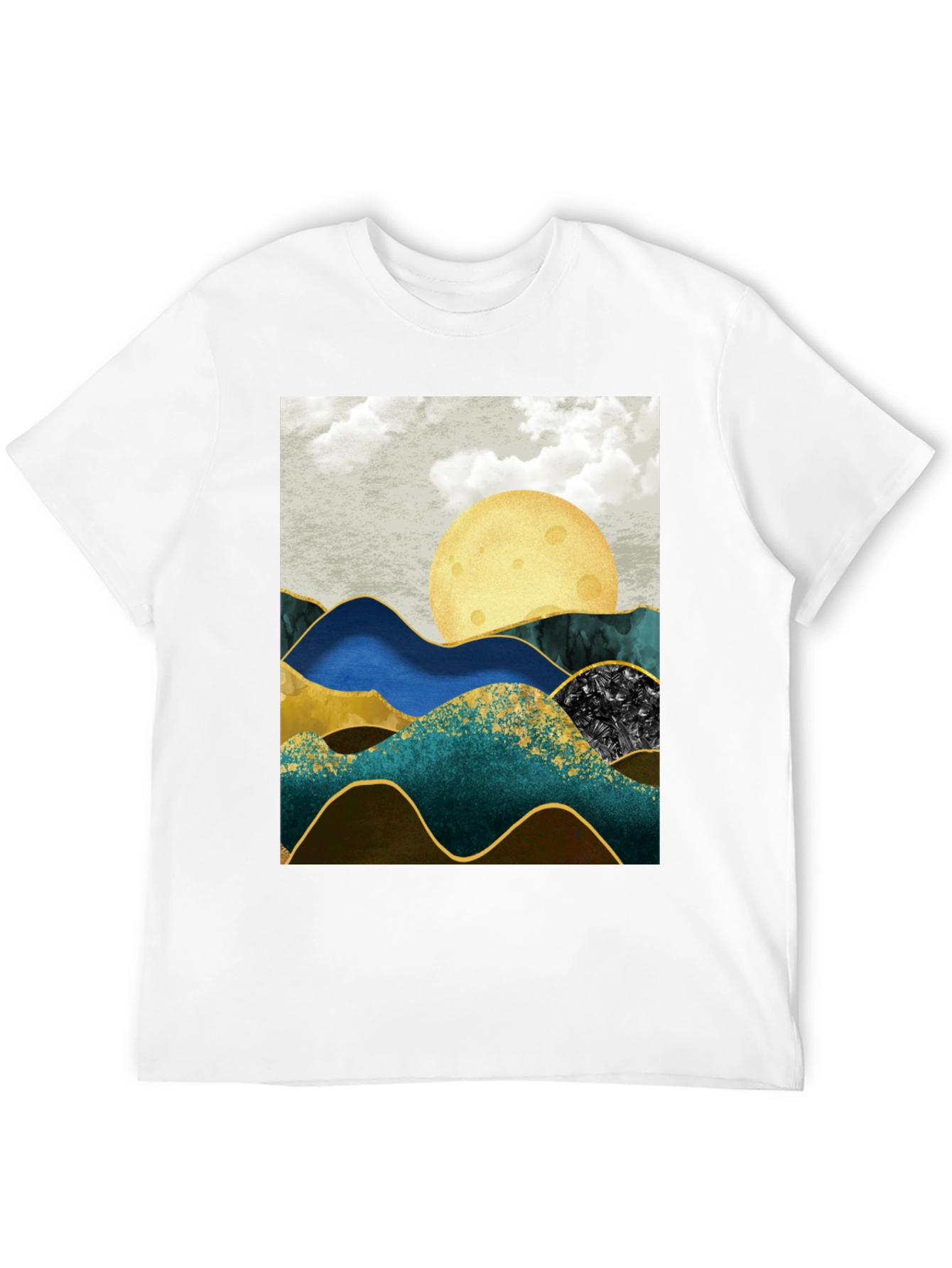 Abstract Mountain & Moon Graphic Tee