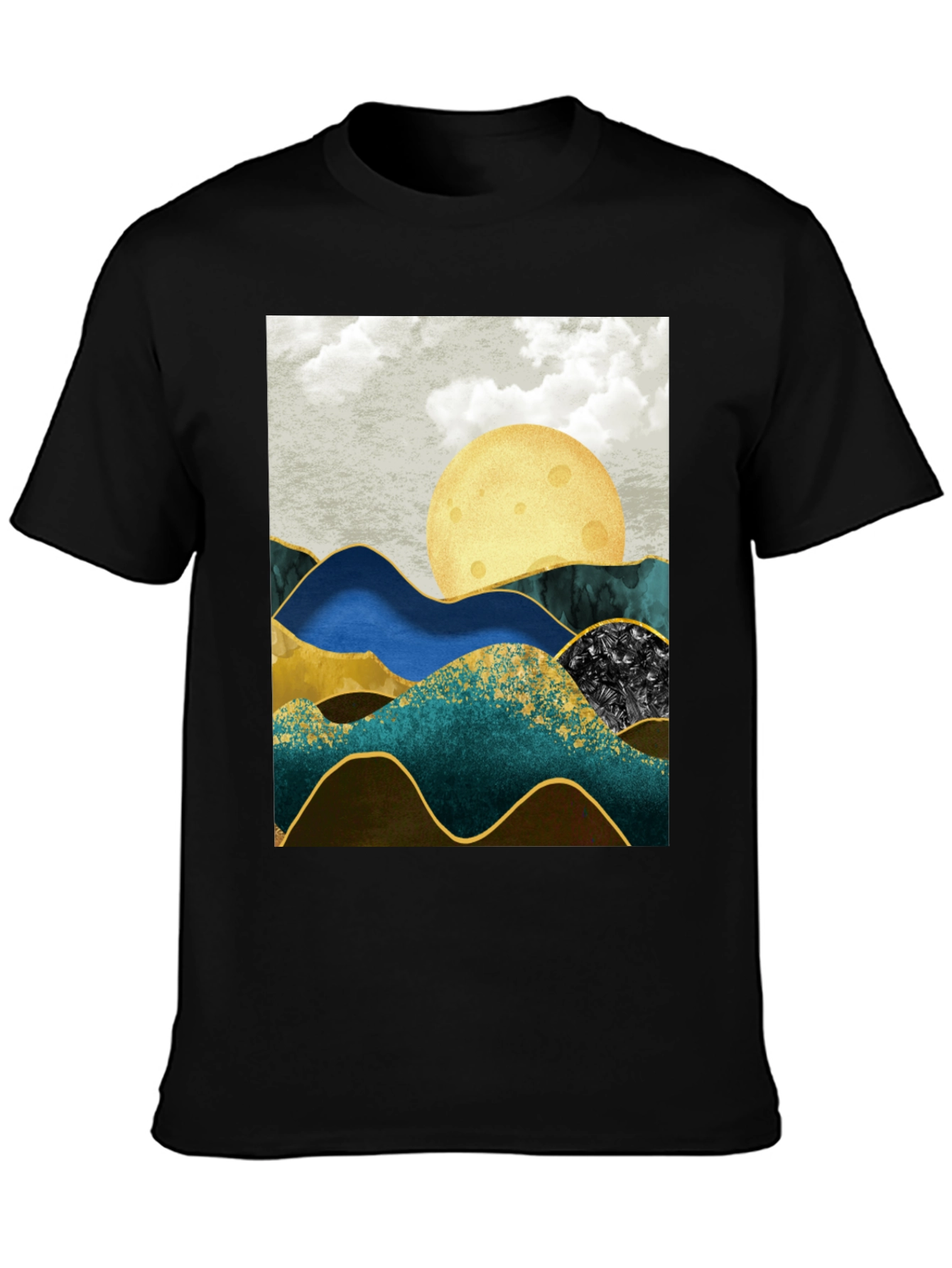 Abstract Mountain & Moon Graphic Tee