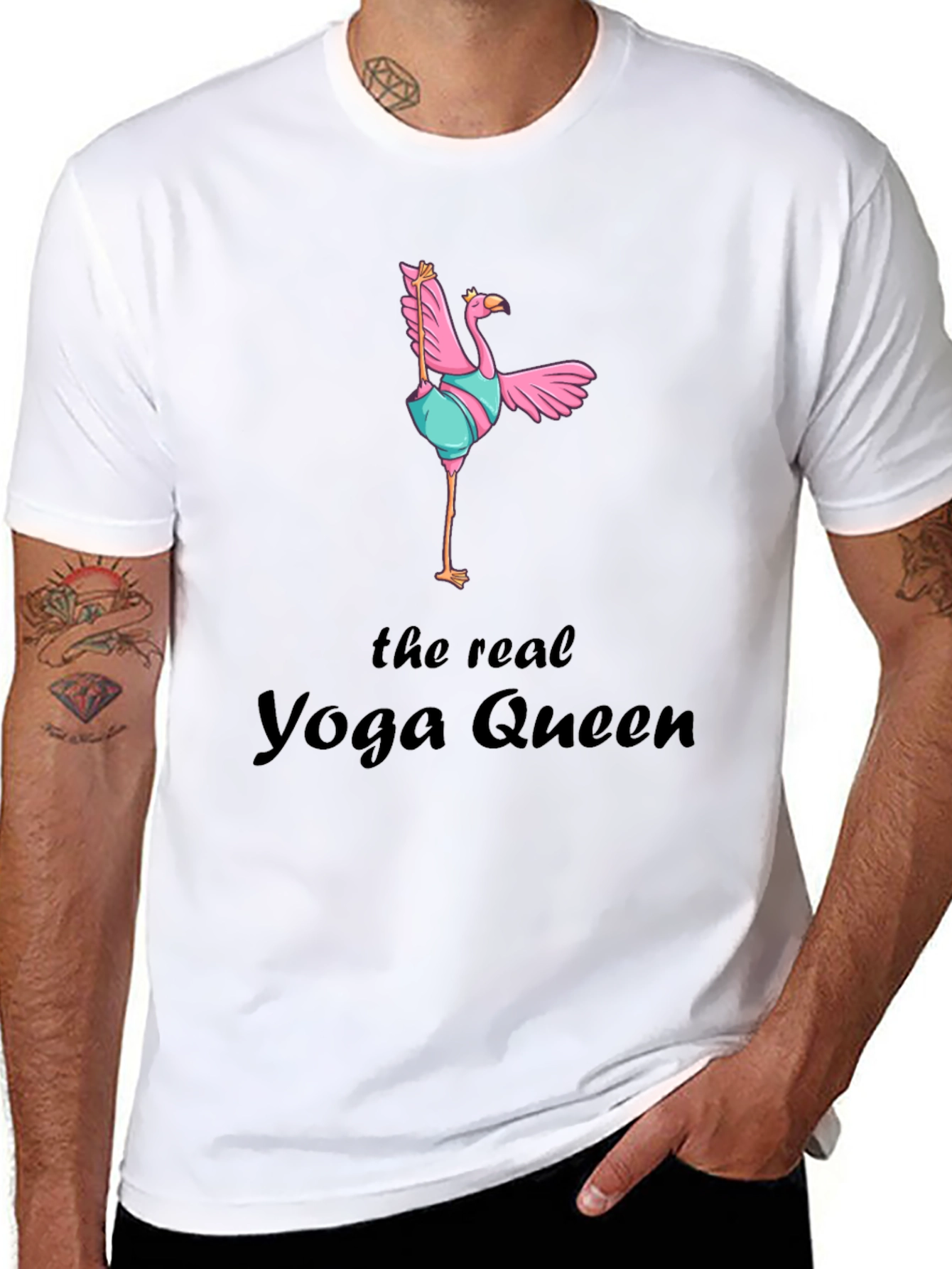 Yoga Queen Flamingo Graphic Tee