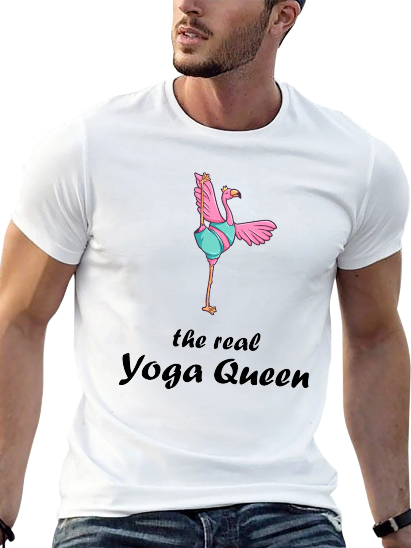 Yoga Queen Flamingo Graphic Tee