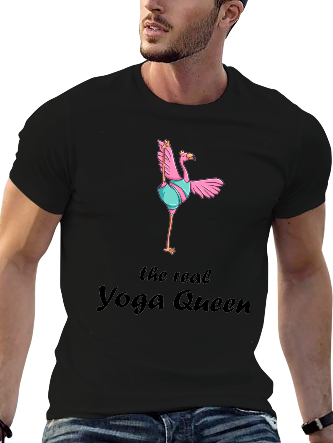Yoga Queen Flamingo Graphic Tee