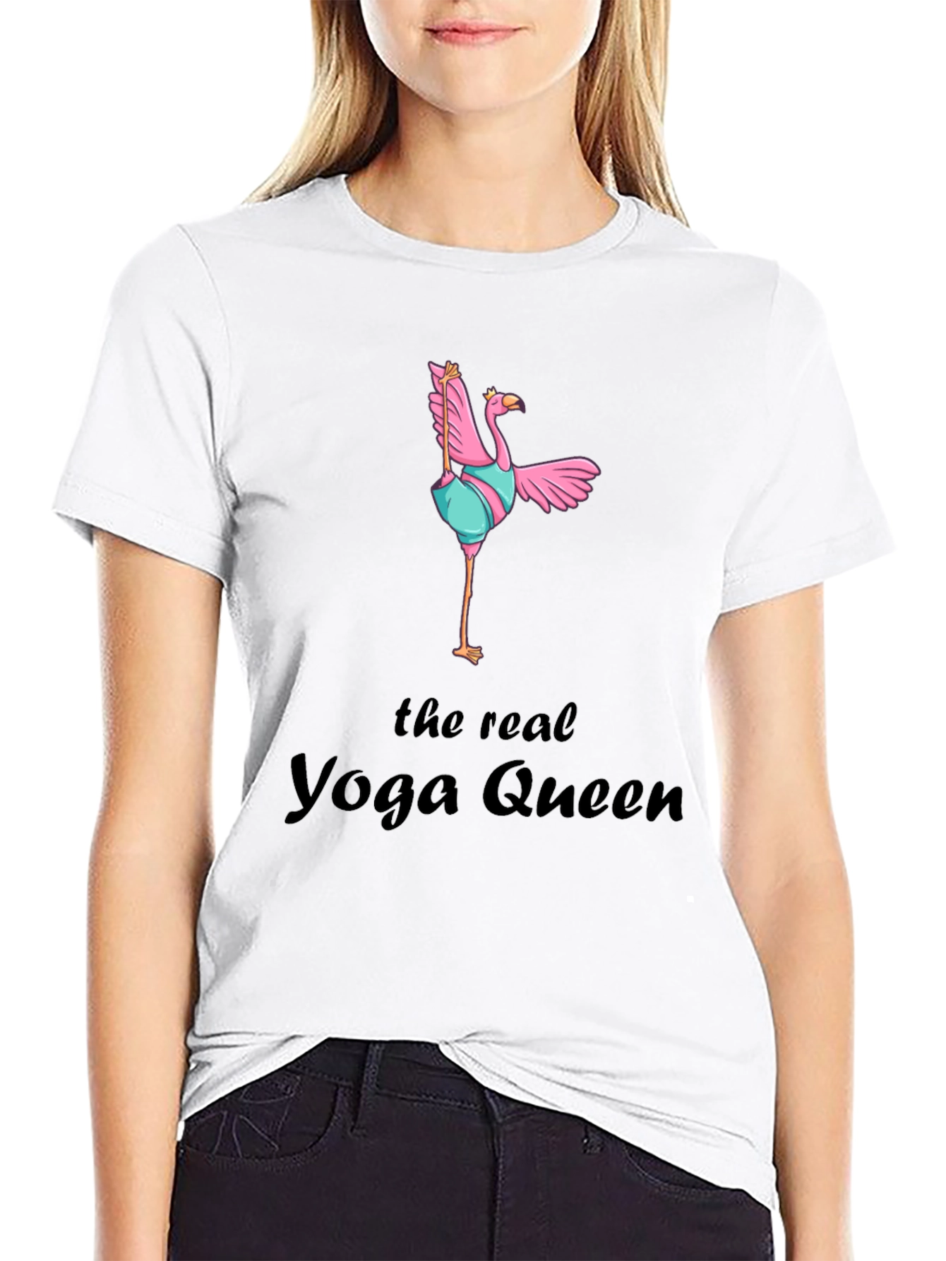 Yoga Queen Flamingo Graphic Tee
