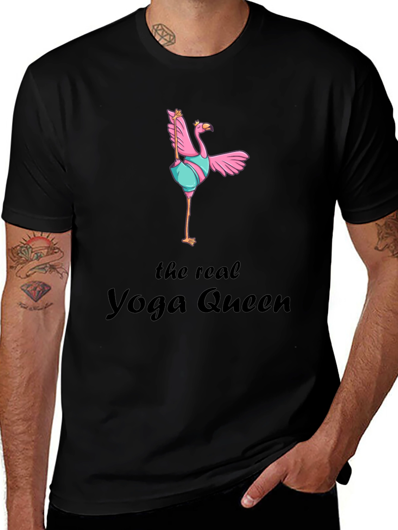 Yoga Queen Flamingo Graphic Tee