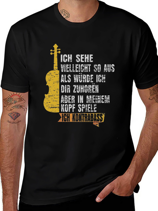 Ich Kontrabass Graphic Tee - Musician T-Shirt