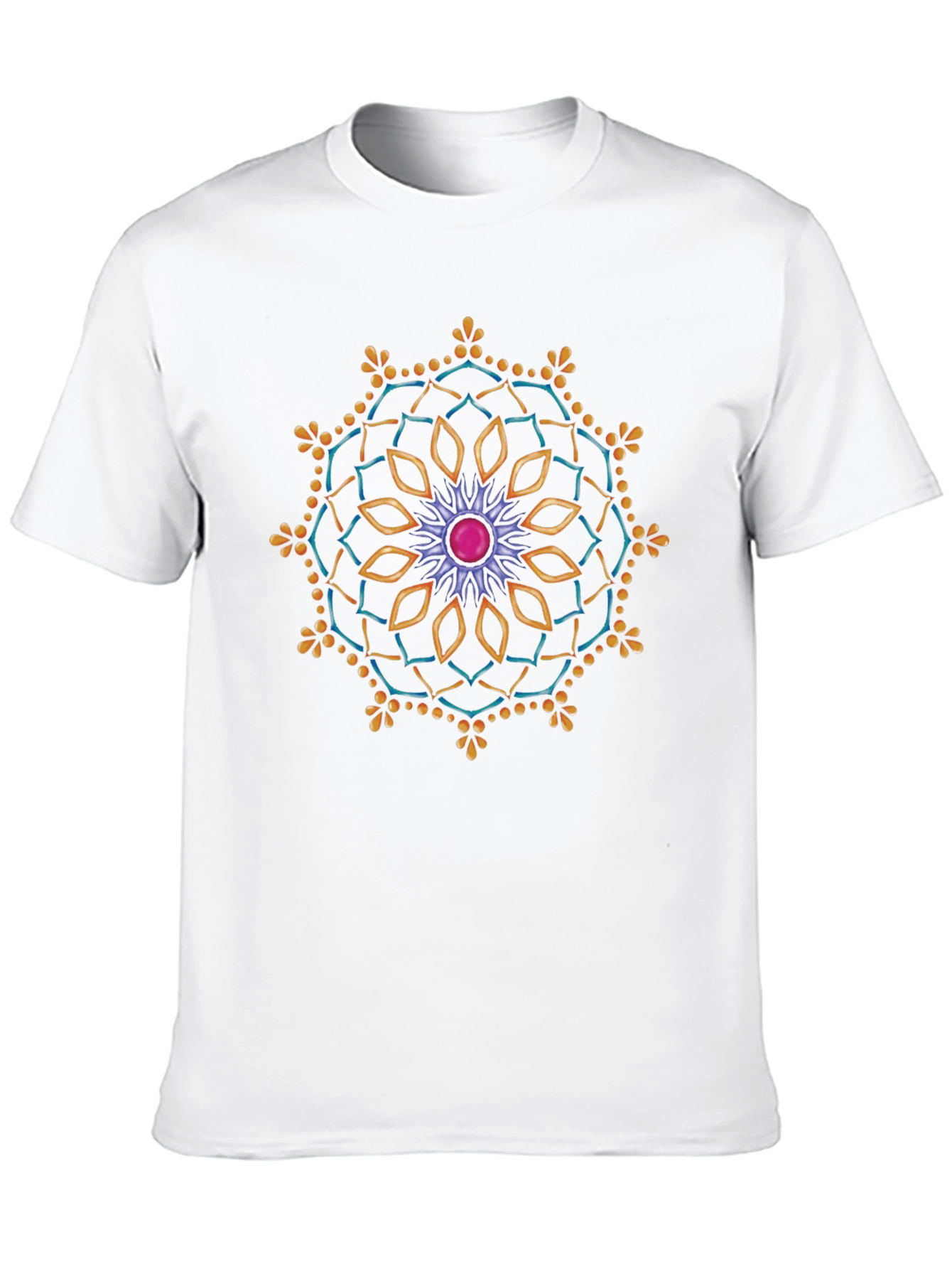 Mandala Graphic Tee - Black Cotton T-Shirt