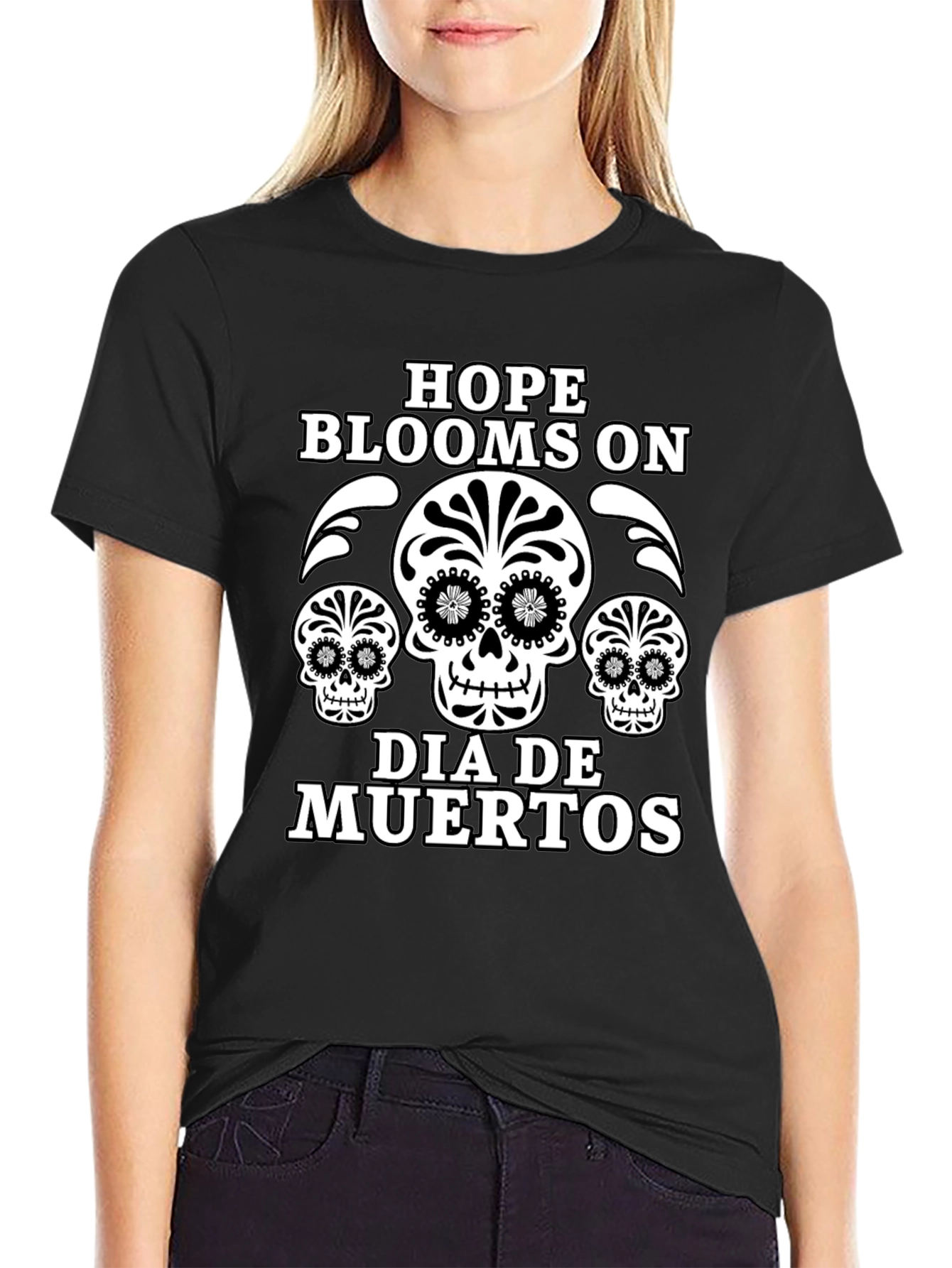Day of the Dead Hope Blooms T-Shirt