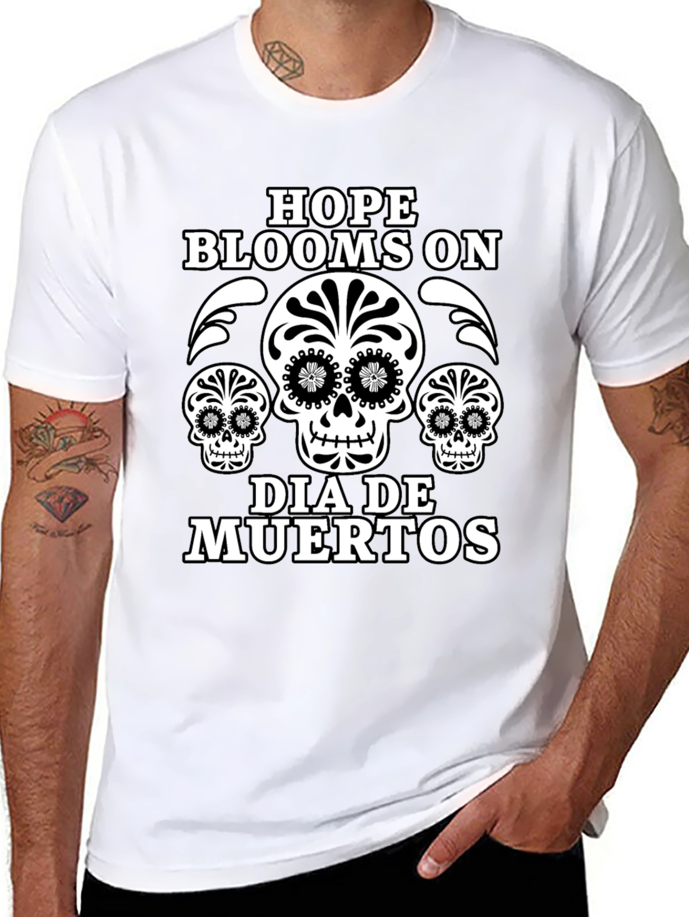 Day of the Dead Hope Blooms T-Shirt