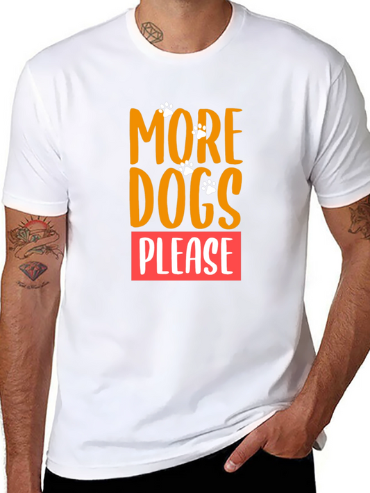 More Dogs Please Graphic Tee - Black Cotton Blend